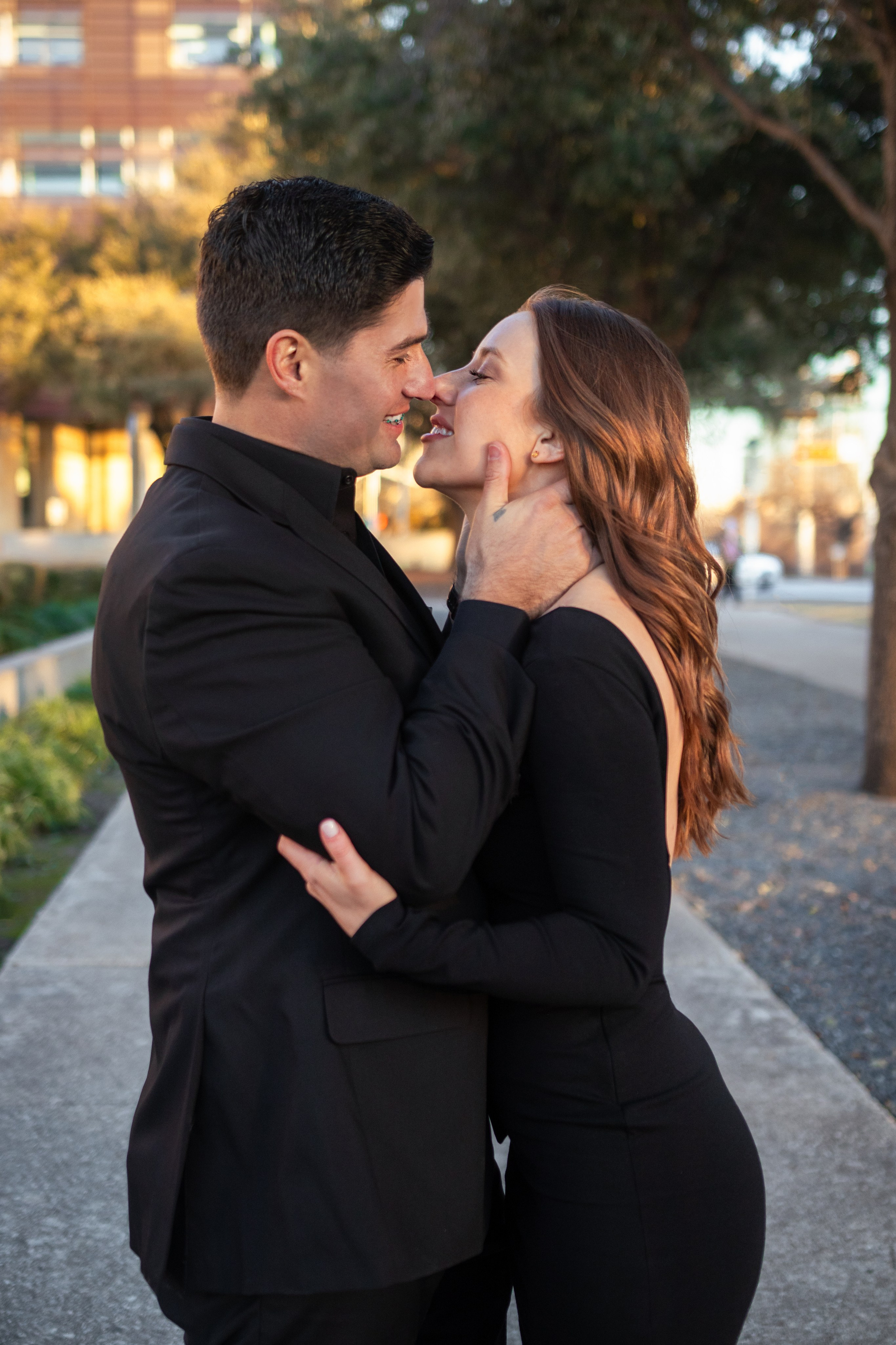 Joshua and Carrie’s couple’s photoshoot at Seaholm in Austin