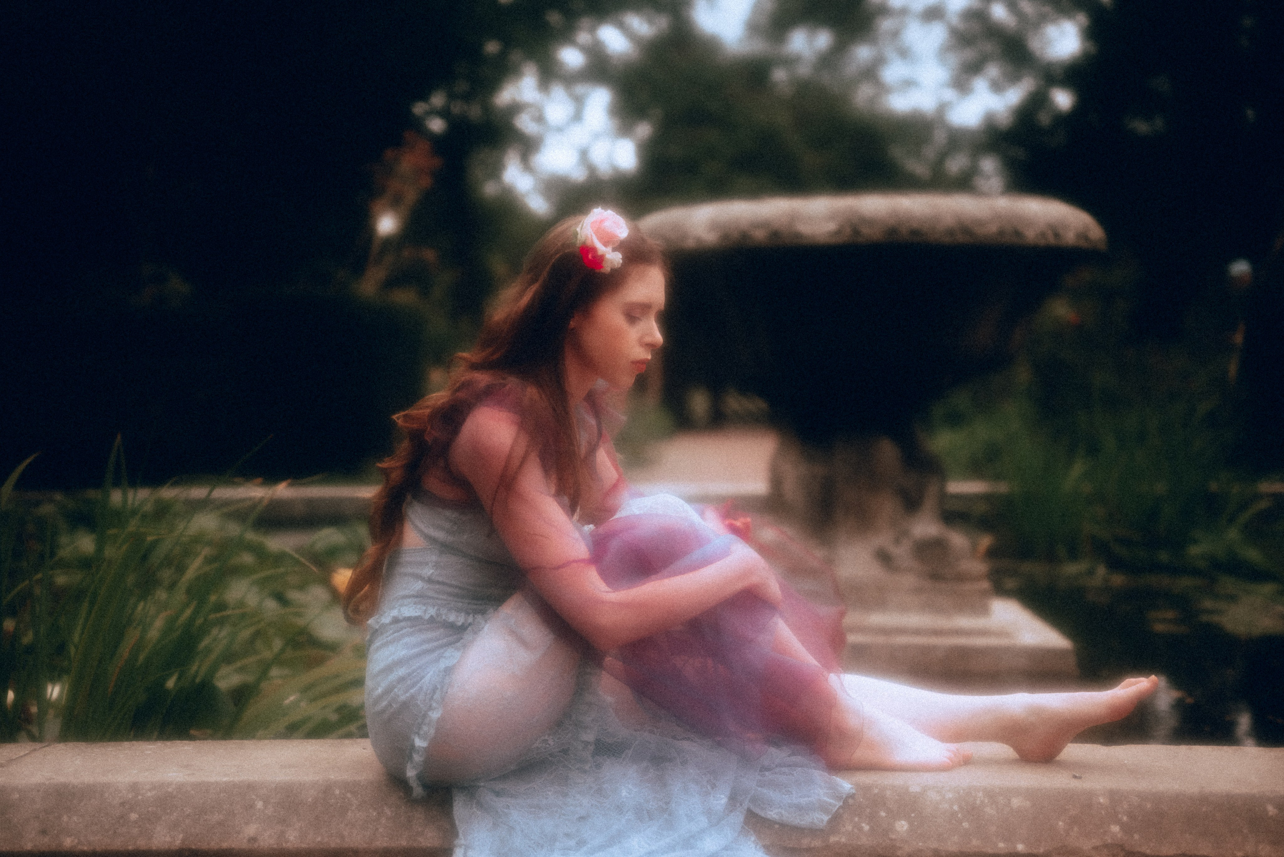 Fairy Photoshoot in a Lotus Pond. Moth & Moss Photography
