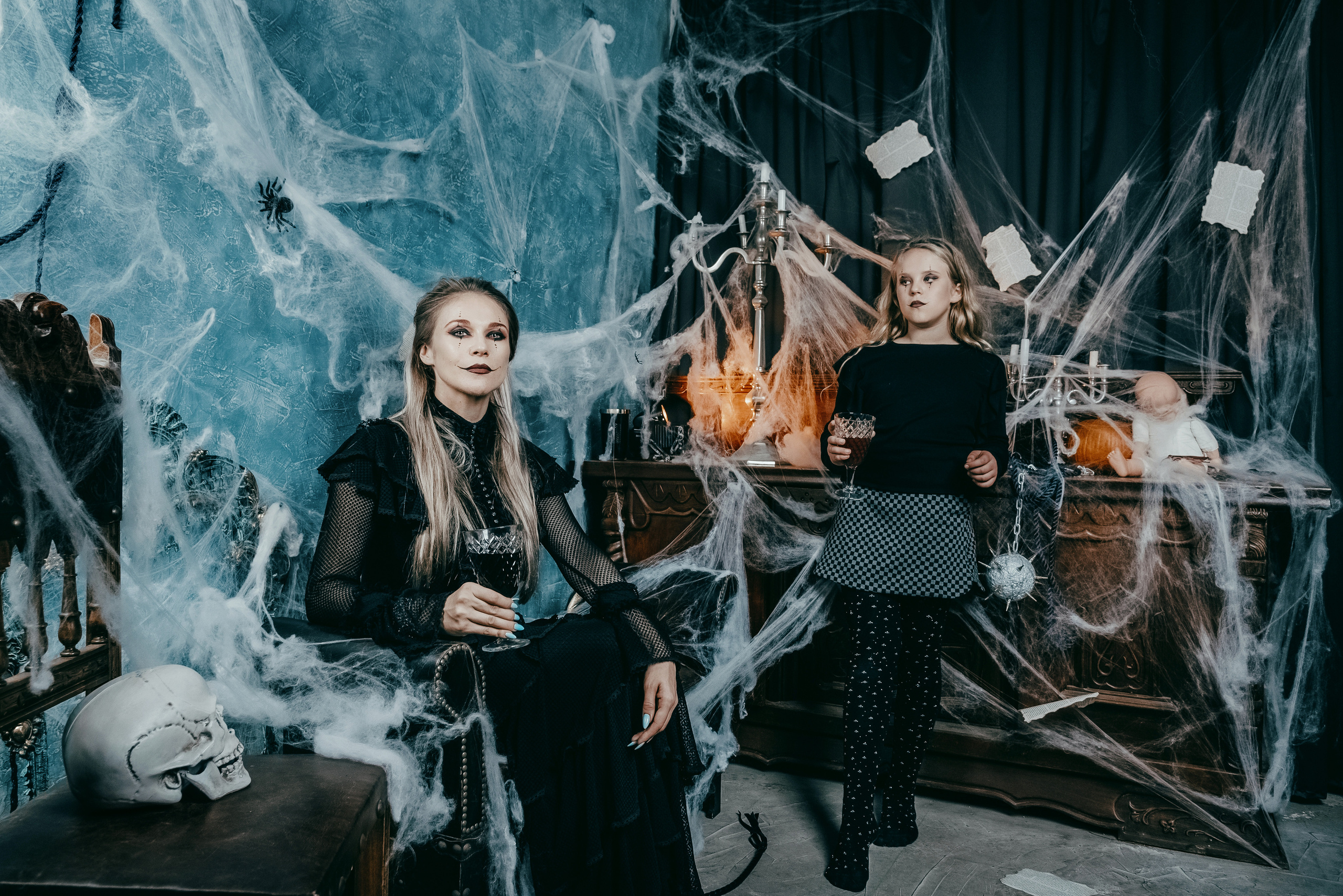 Halloween themed studio photo shoot 