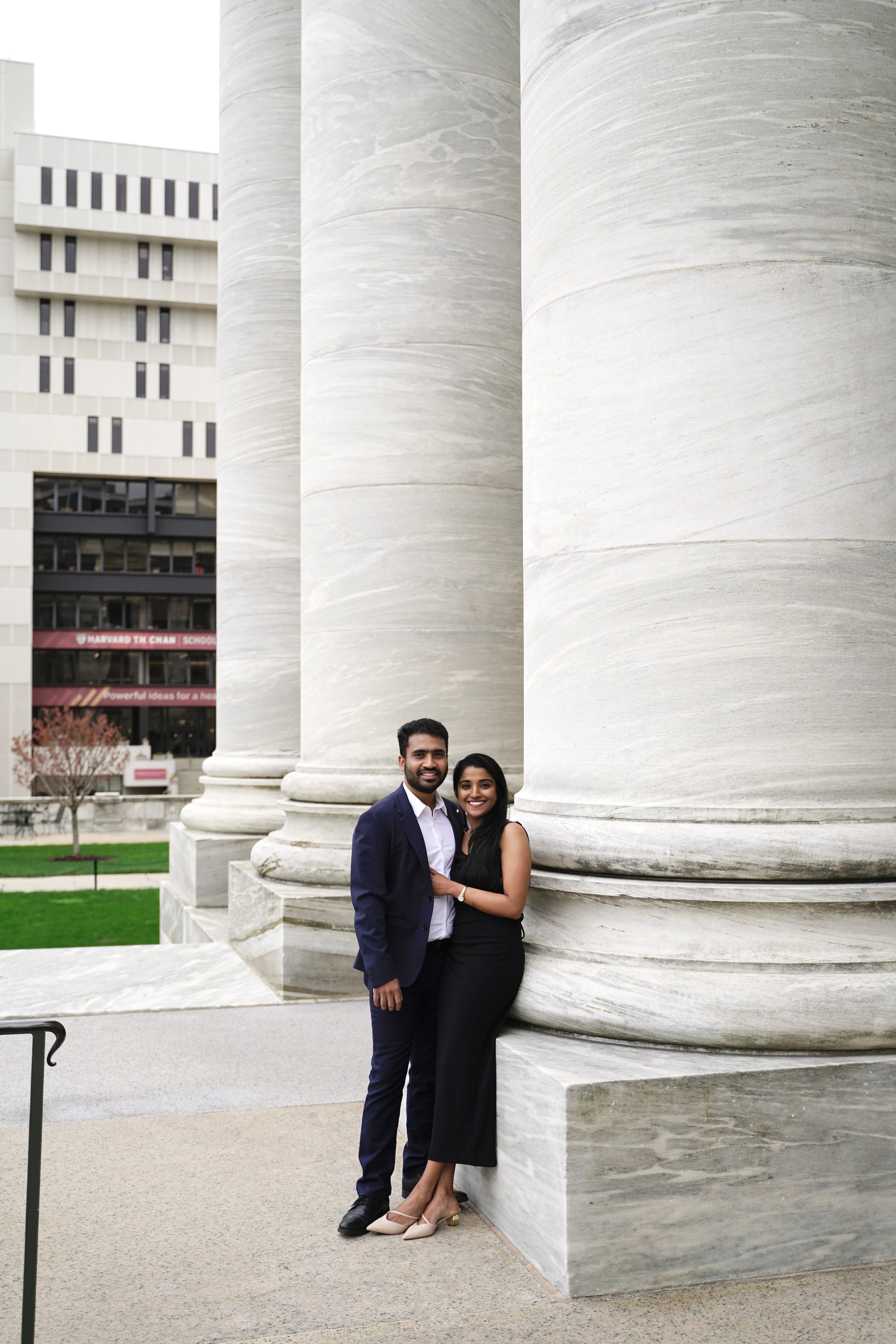 Sarath and Aishwarya at Boston Medical School. Stefanovich Photography | Boston, MA