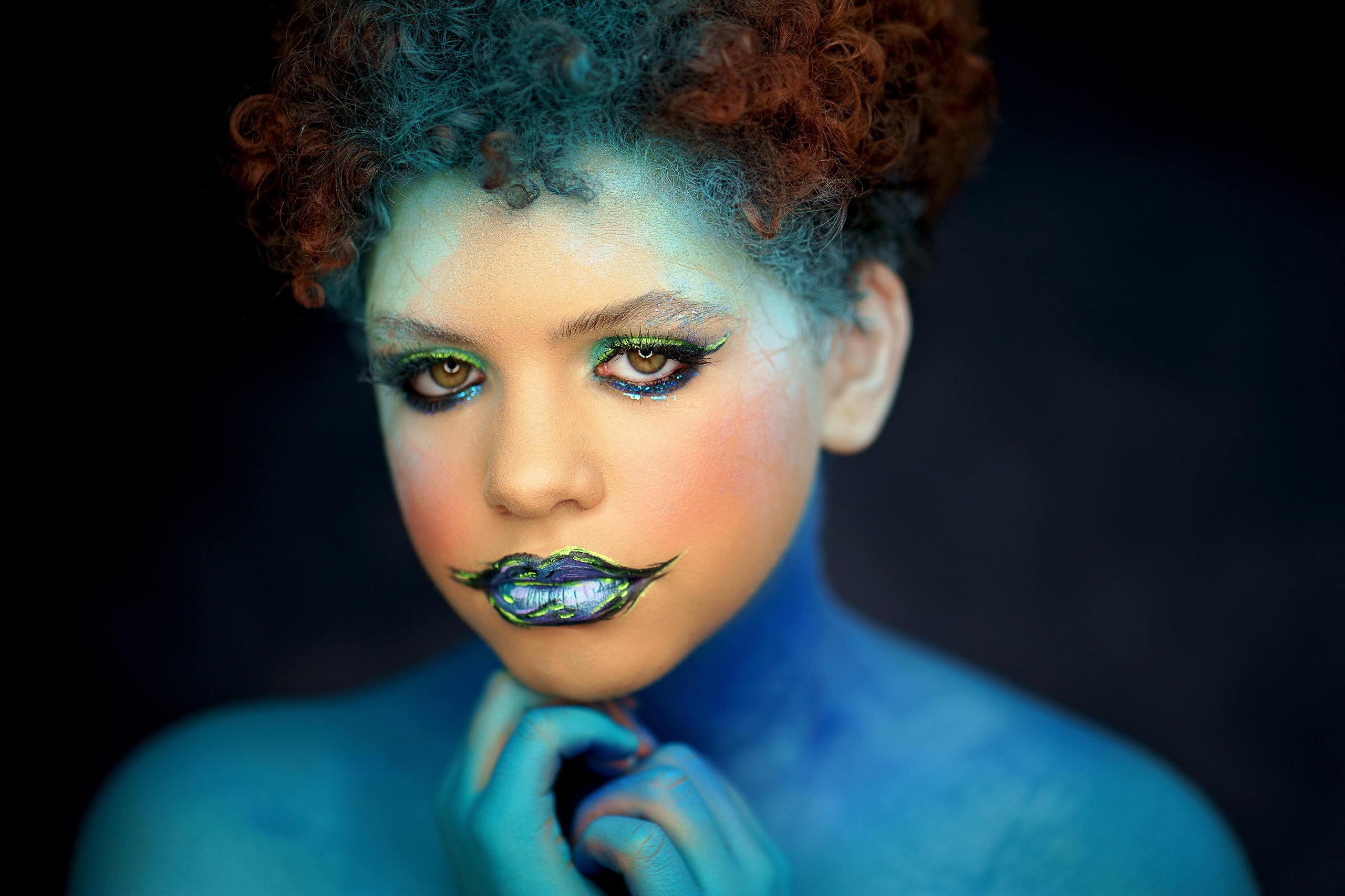Creative makeup. Familien, Portrait und Konzeptualfotografie in Genf, Schweiz