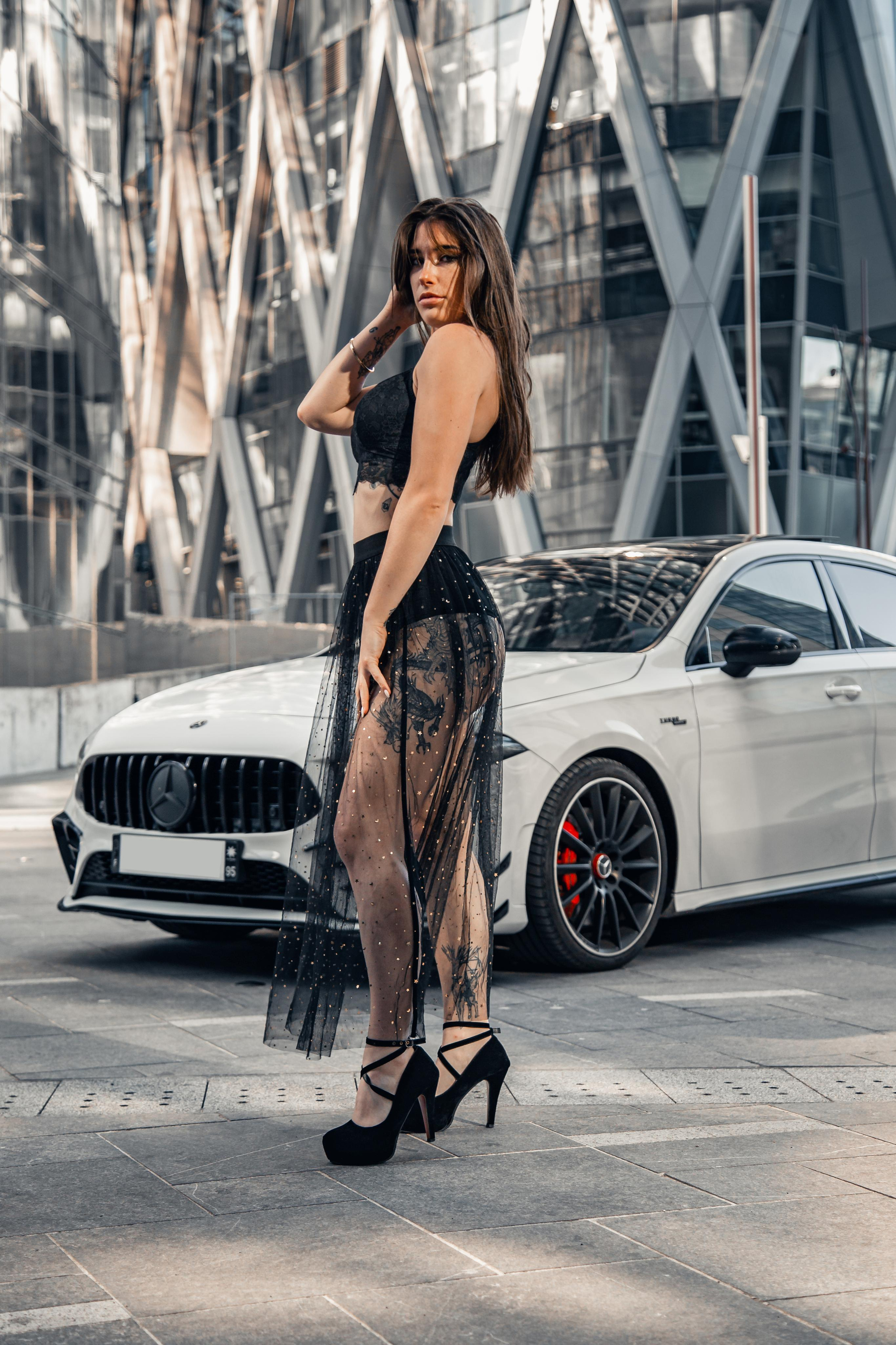 Caroline x Merceds A35 AMG. Photographer in Paris — Vitalii Motruk
