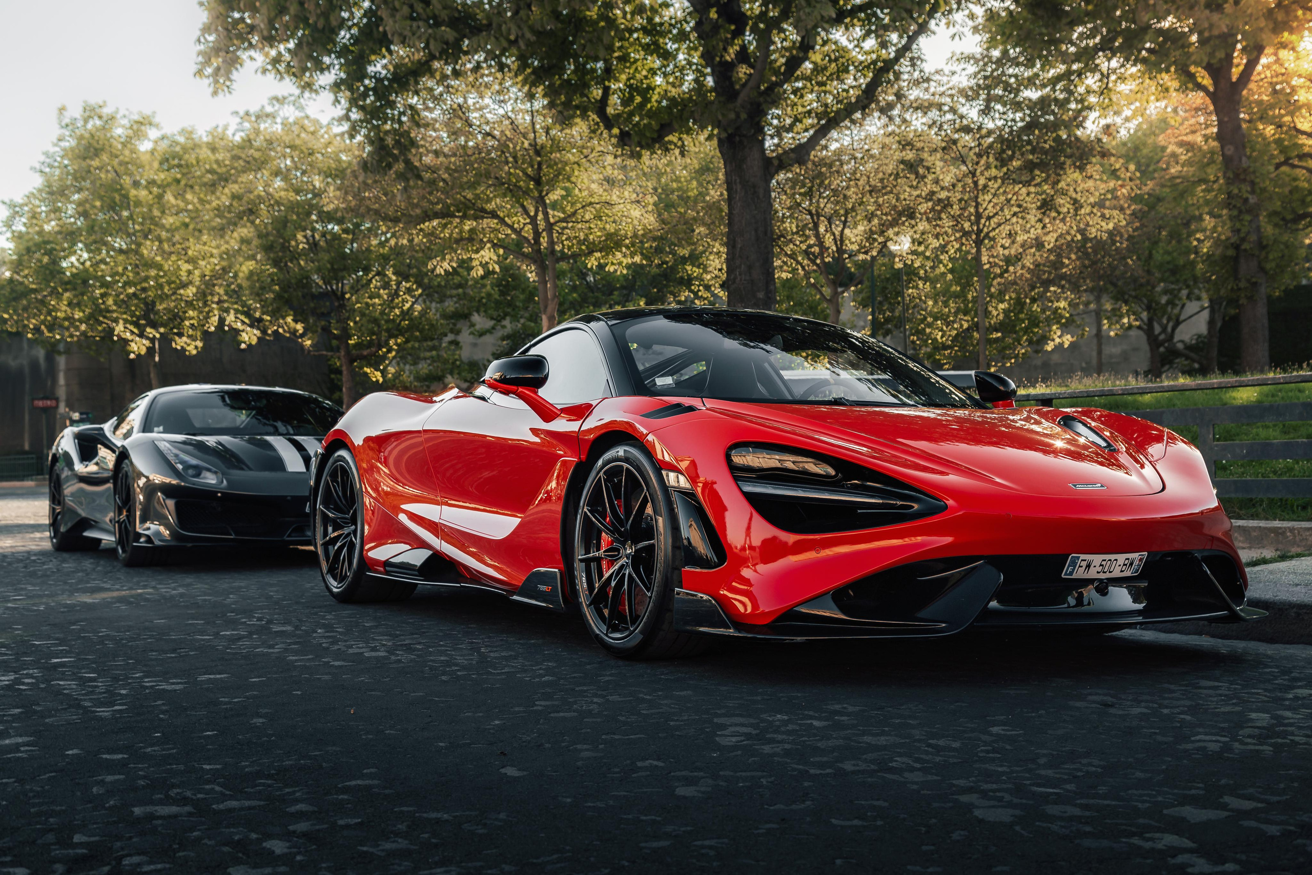 McLaren x Lamborghini x Ferrari. Photographe de voitures à Paris — Vitalii Motruk