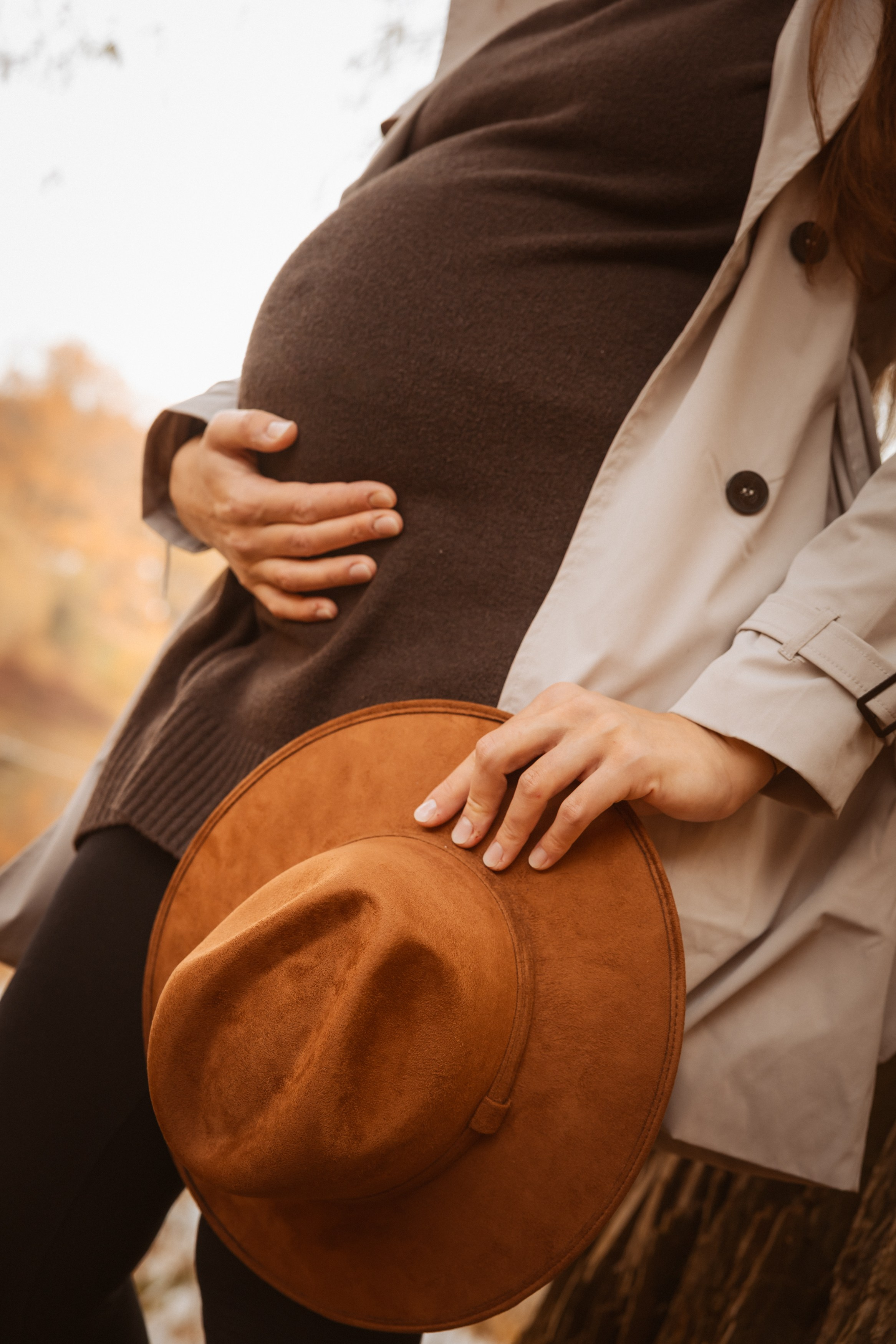 Podzimní těhotenské focení. Rodinná, těhotenská, newborn a lifestyle fotografka v Písku Oxana Telupilova