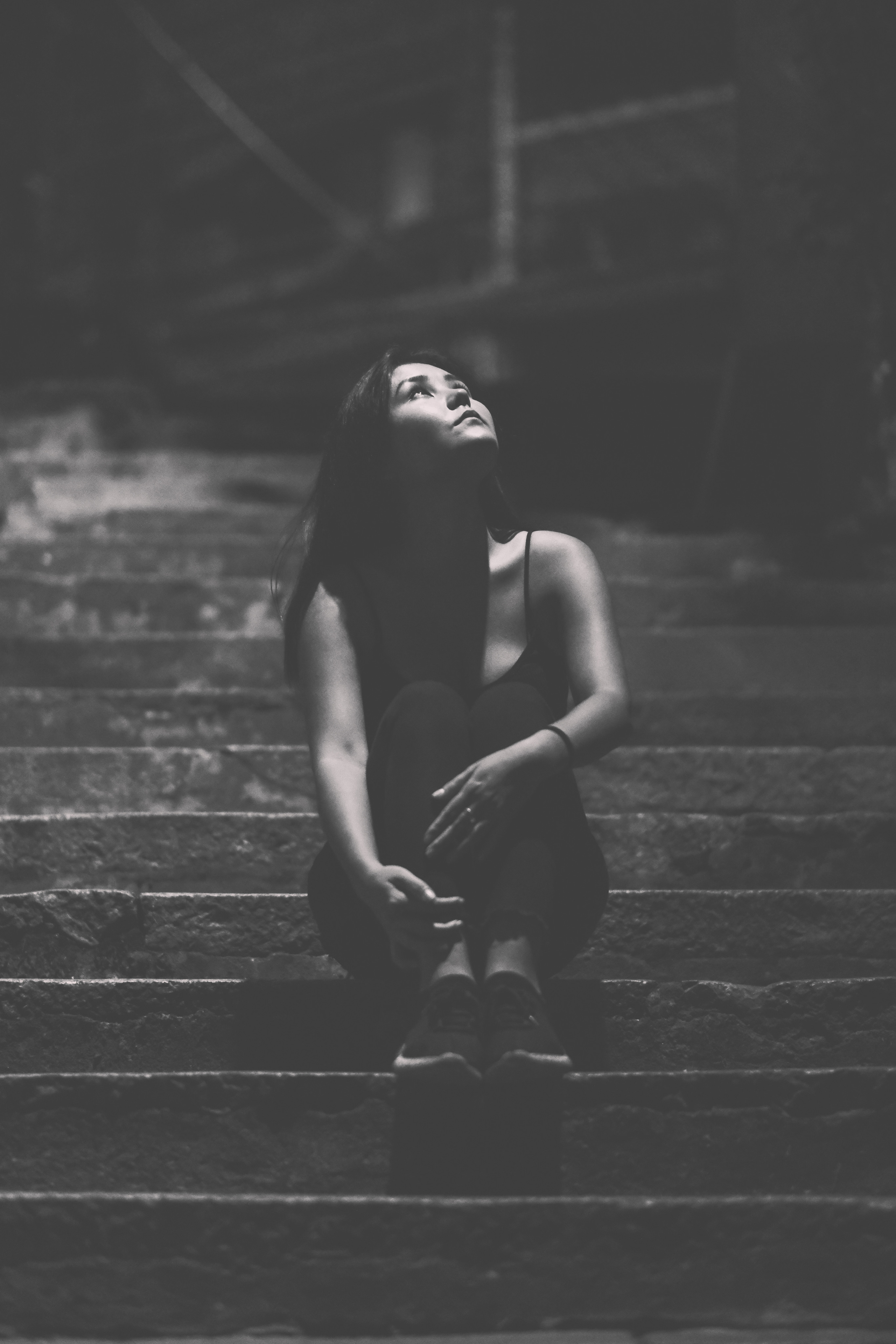 When you are alone... | Black and White Photography | Street Photography  | China in Black & White photographs | Jiangmen City | Camera: FUJIFILM X-Pro3 56mm F1.2