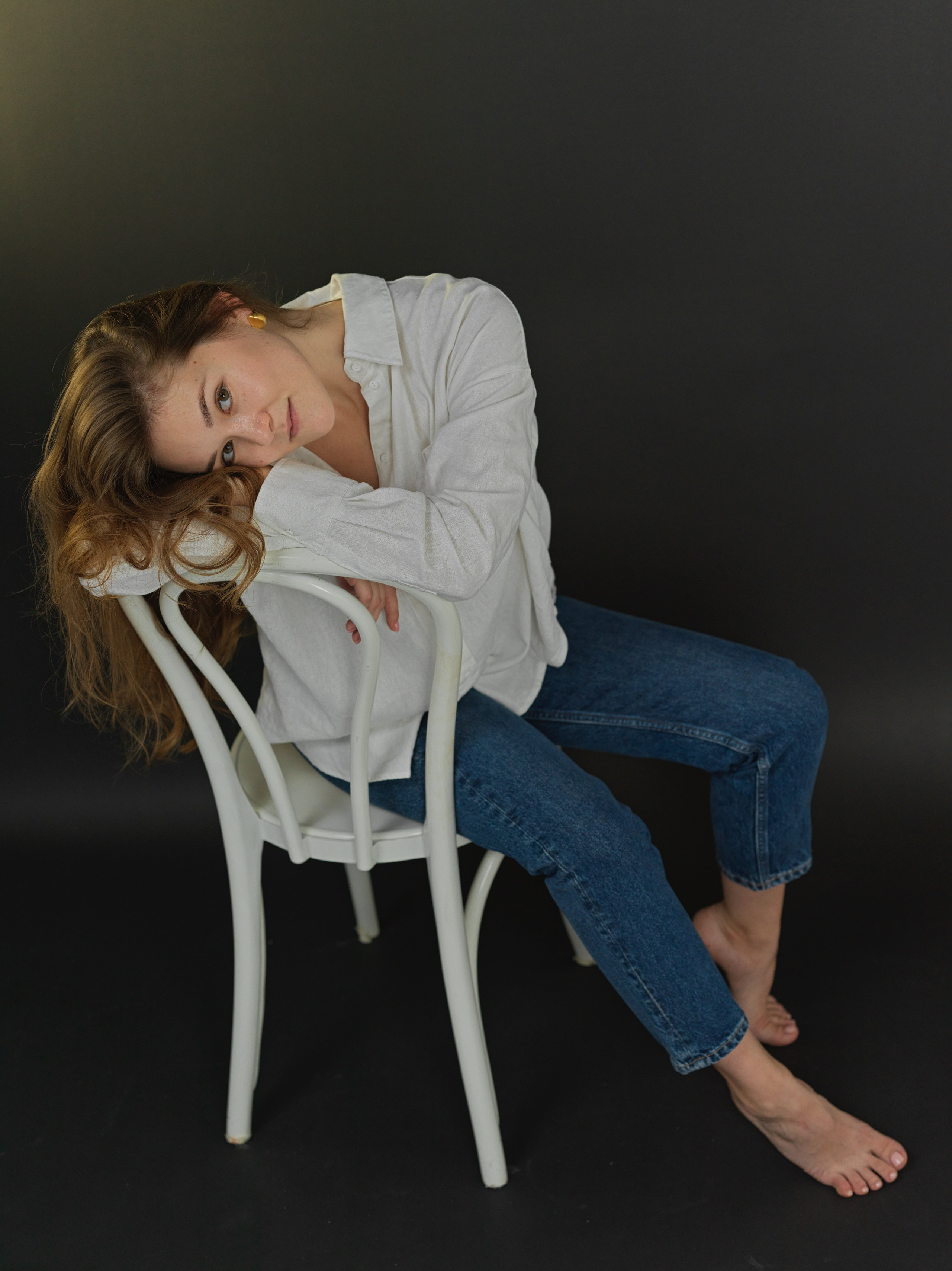 Model Sitting on Chair – Fashion Photography in Milan and Verona