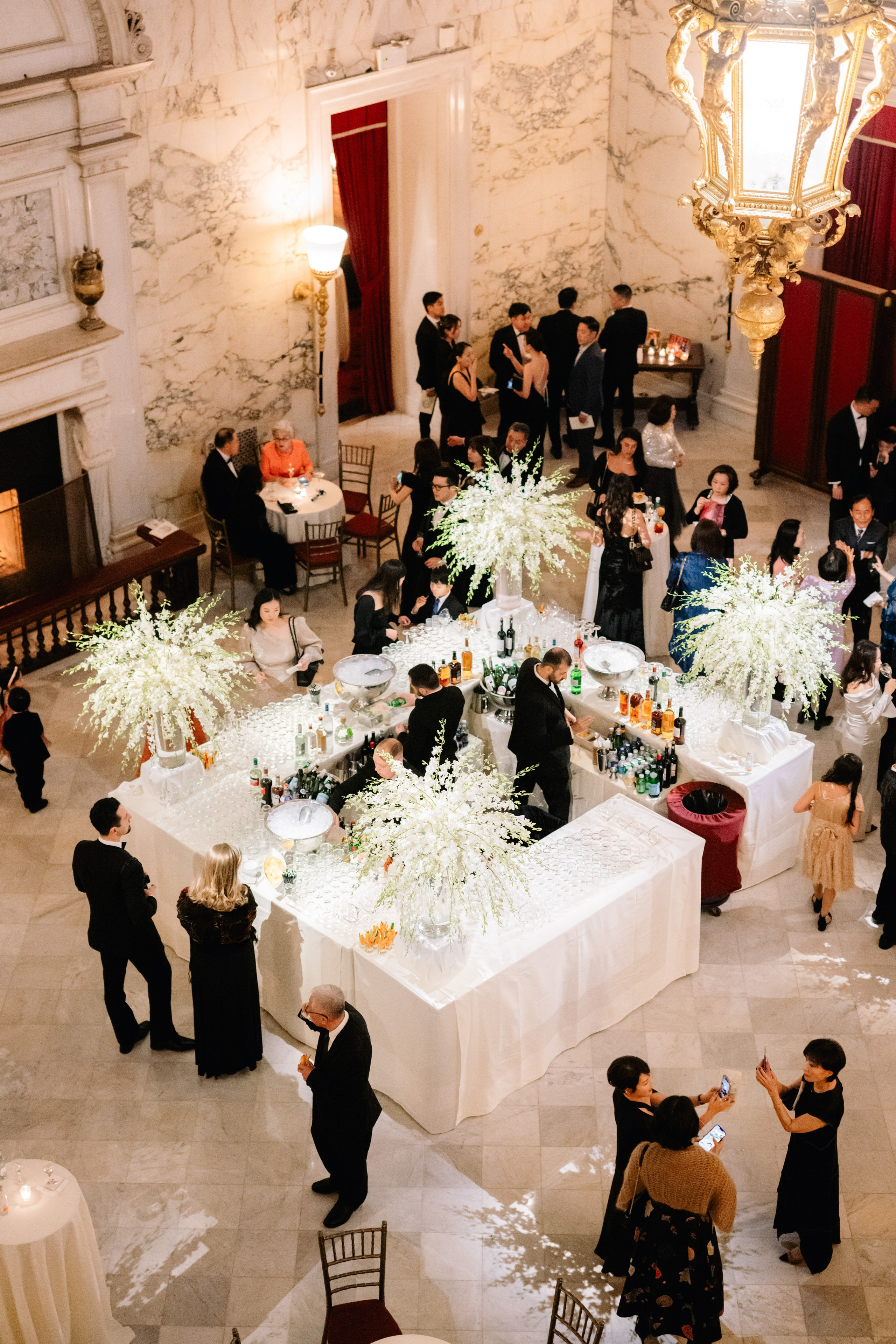 a group of people sitting around a table