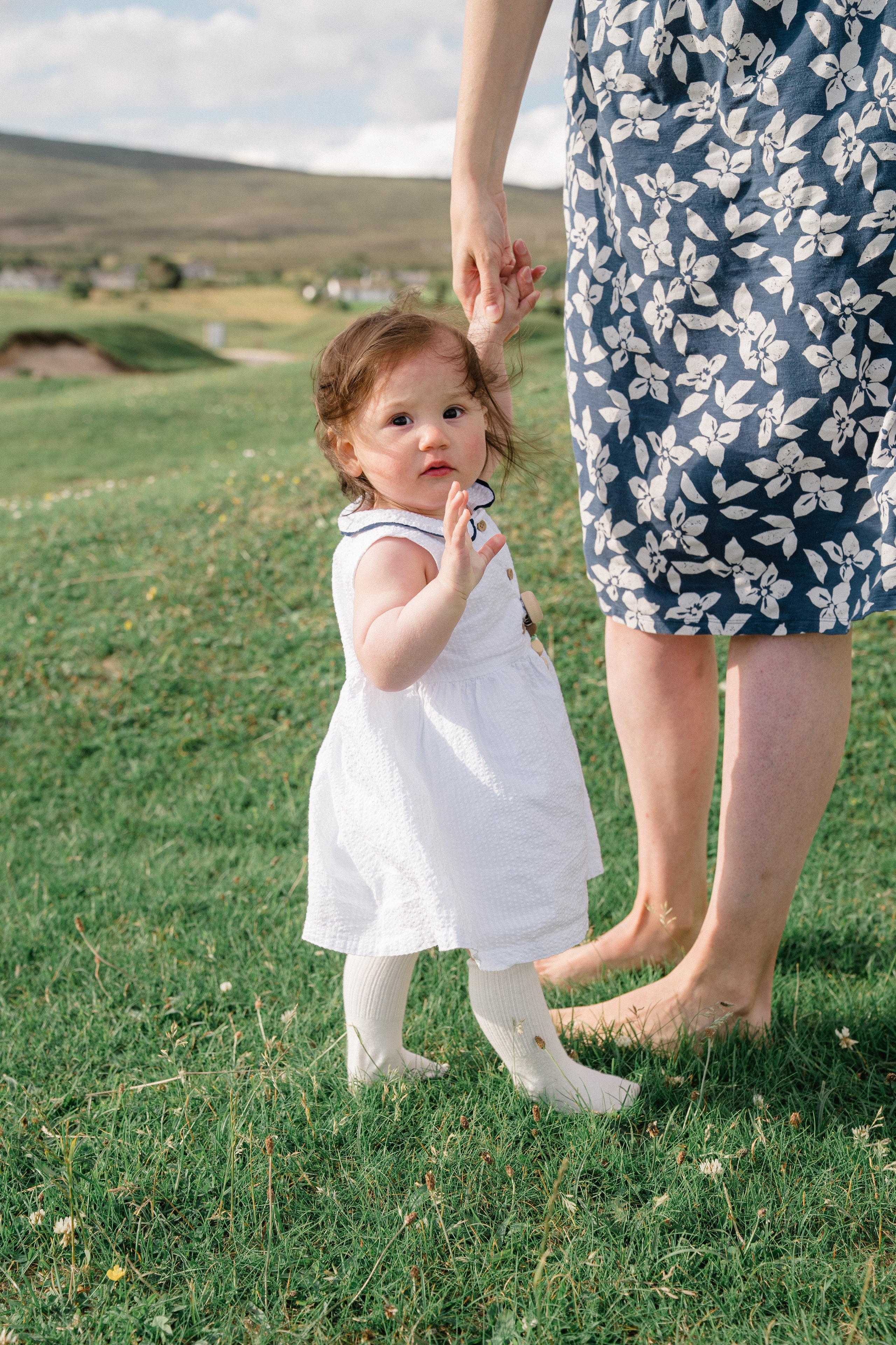 Darya and Mia at the ocean. Wedding and family photographer Ireland
