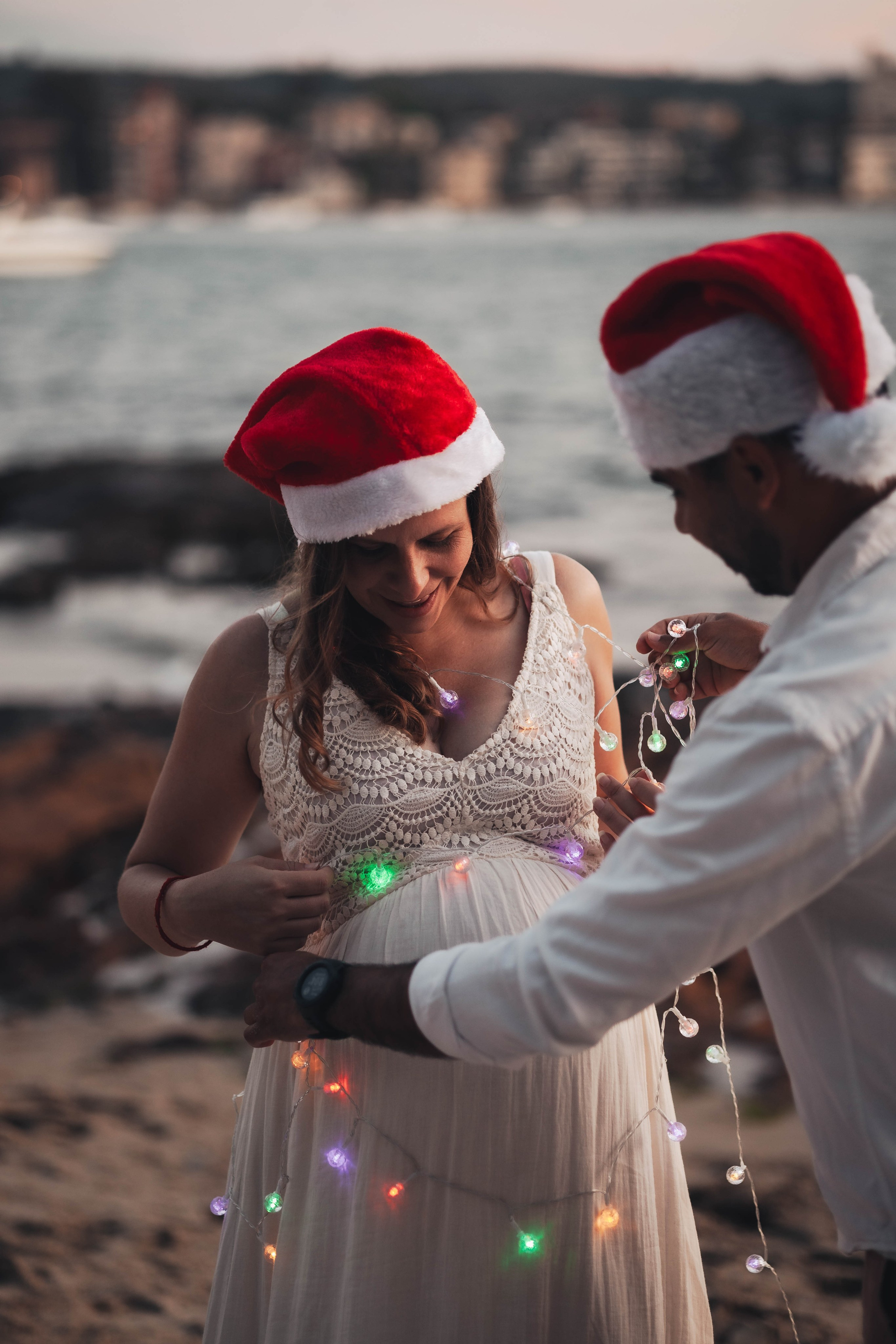 Heather + Tulio + Pregnant + Christmas. True Story Photography