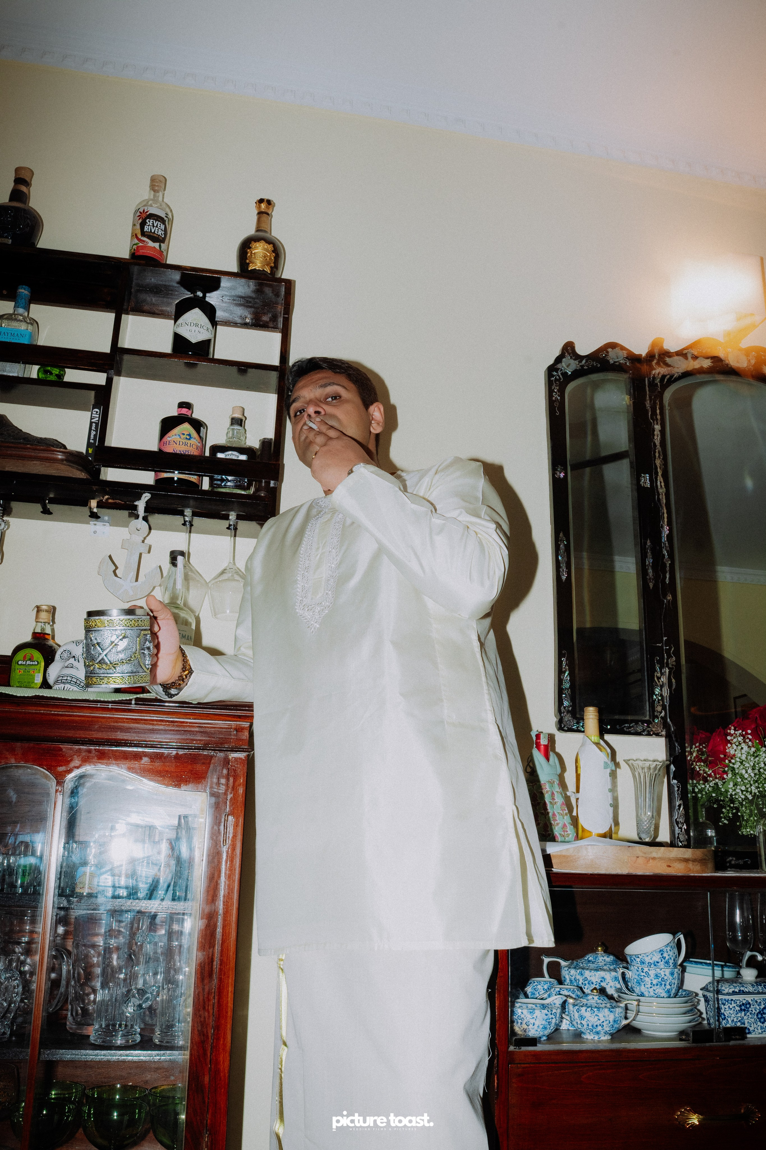 Blessing of Rajiv & Aashna. Fine art Wedding Photographers in India & Canada