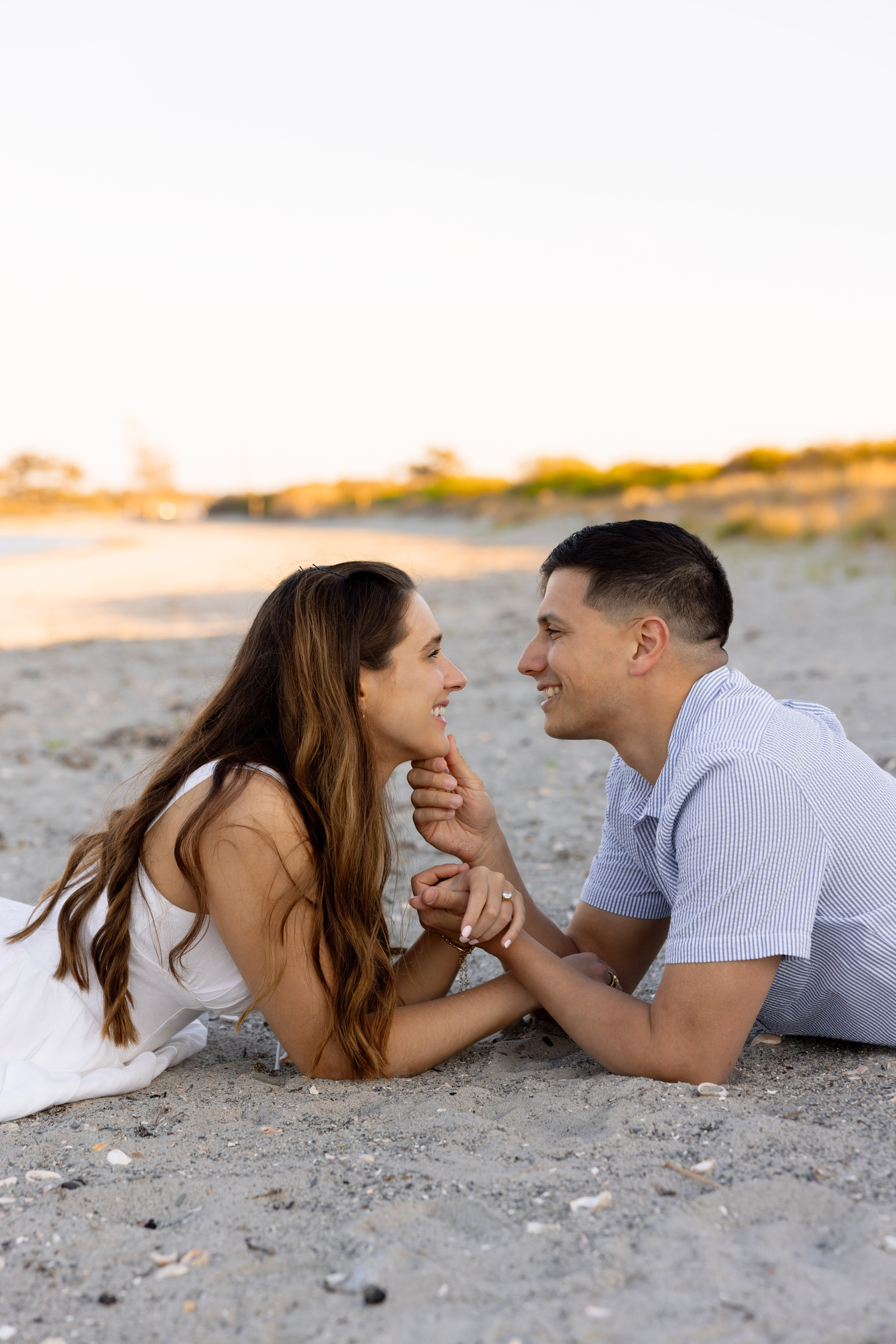 Bella & Nick — Sunset Engagement. Rhode Island Wedding Photographer Tati Simpson