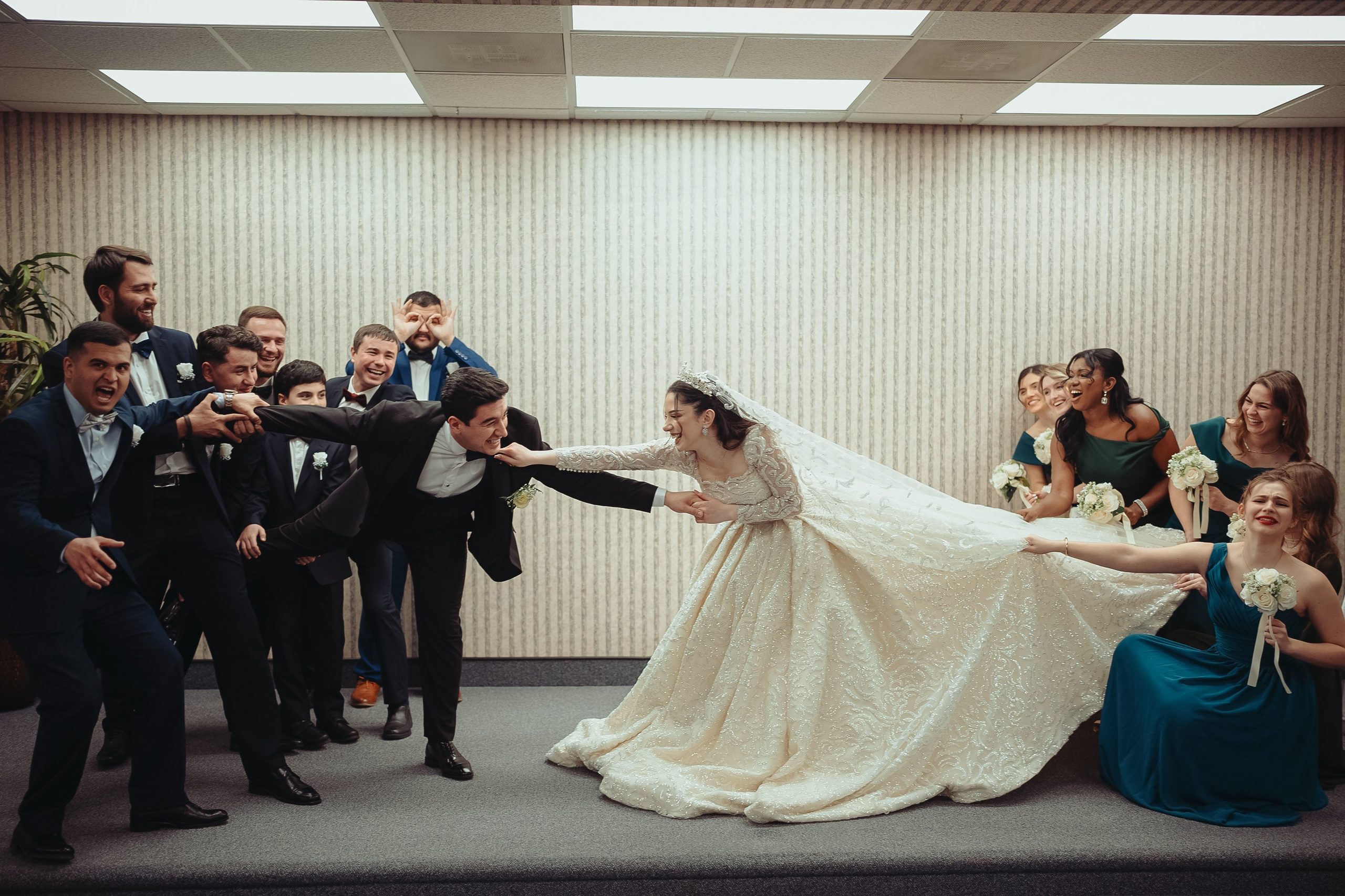 Brooklyn couple’s wedding talk. Portrait and wedding photographer in New York