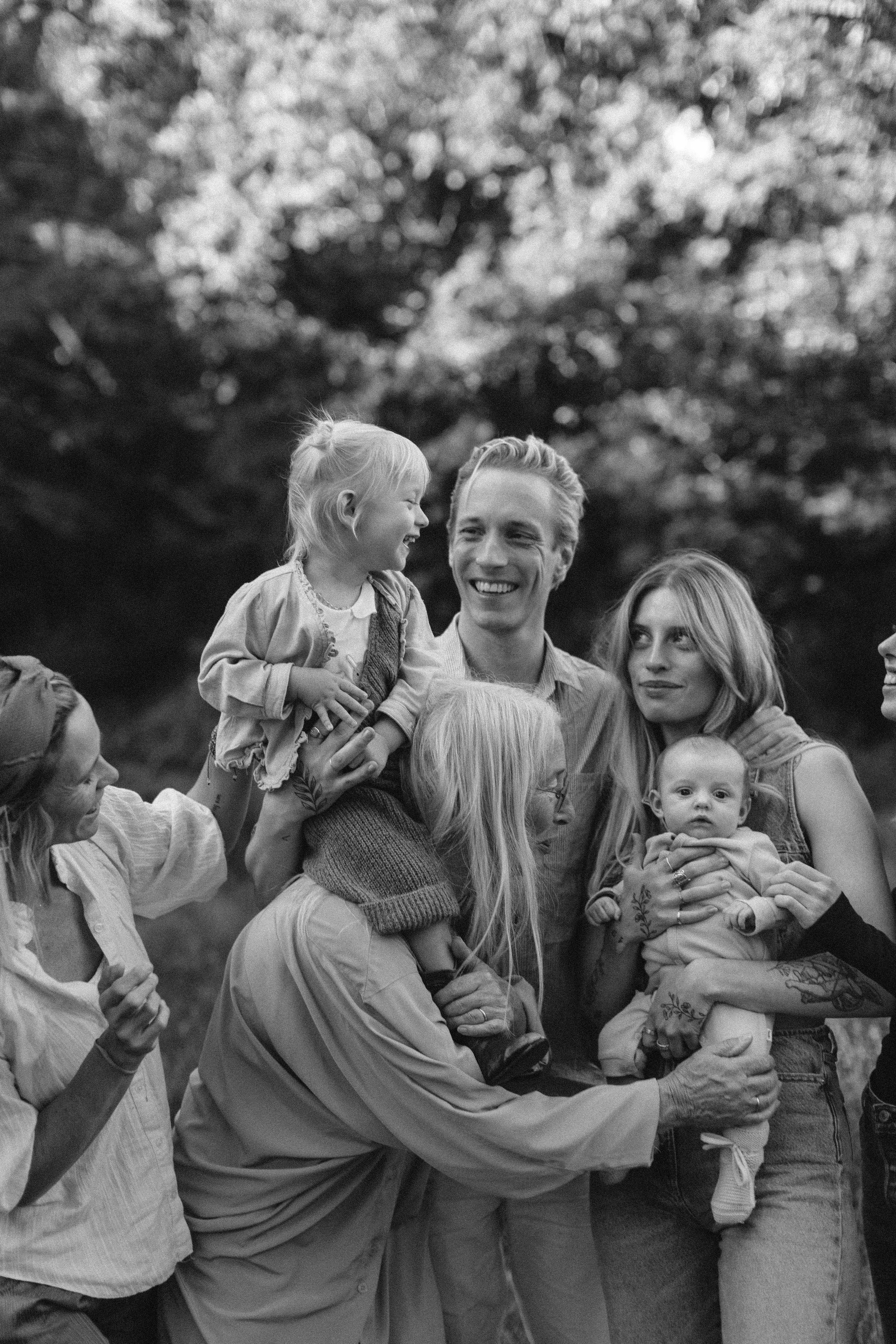 Family photoshoot in nature. True self
