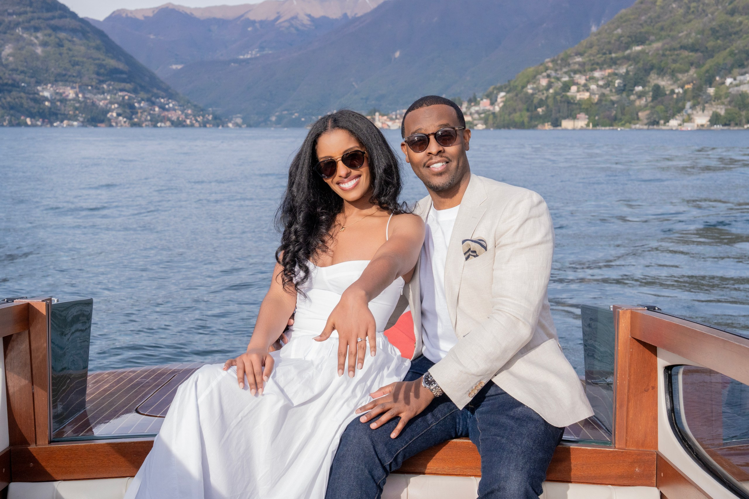 Boat proposal. Fotografo matrimonio Lago di Como Ferrari Media Production