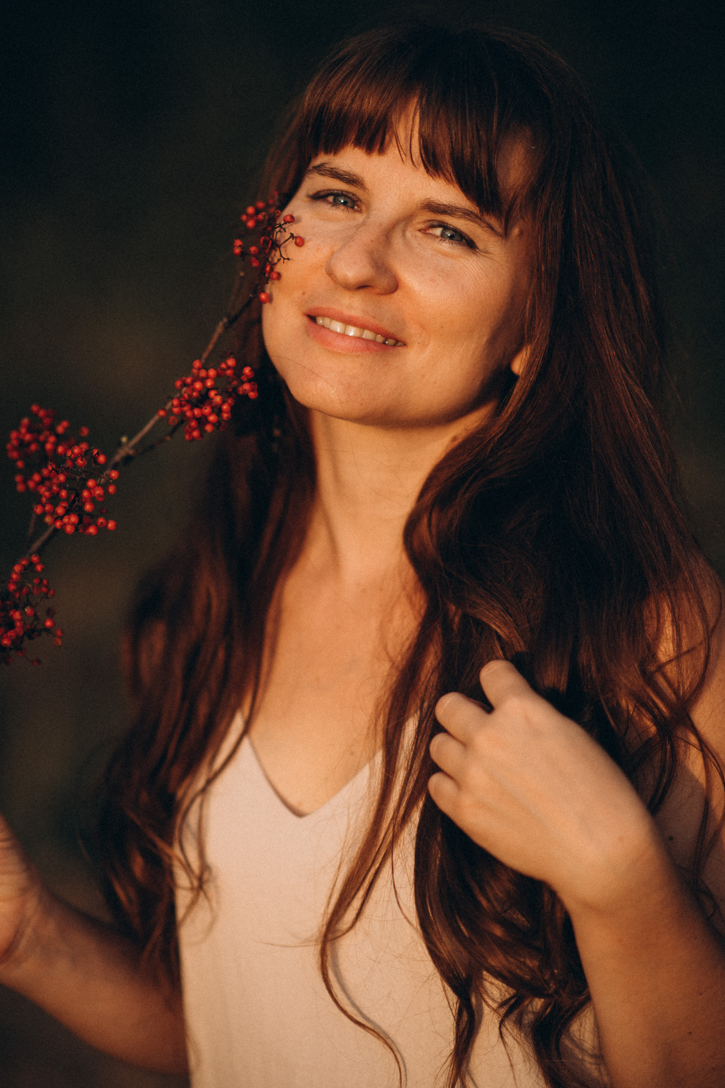 golden hour portrait of the woman