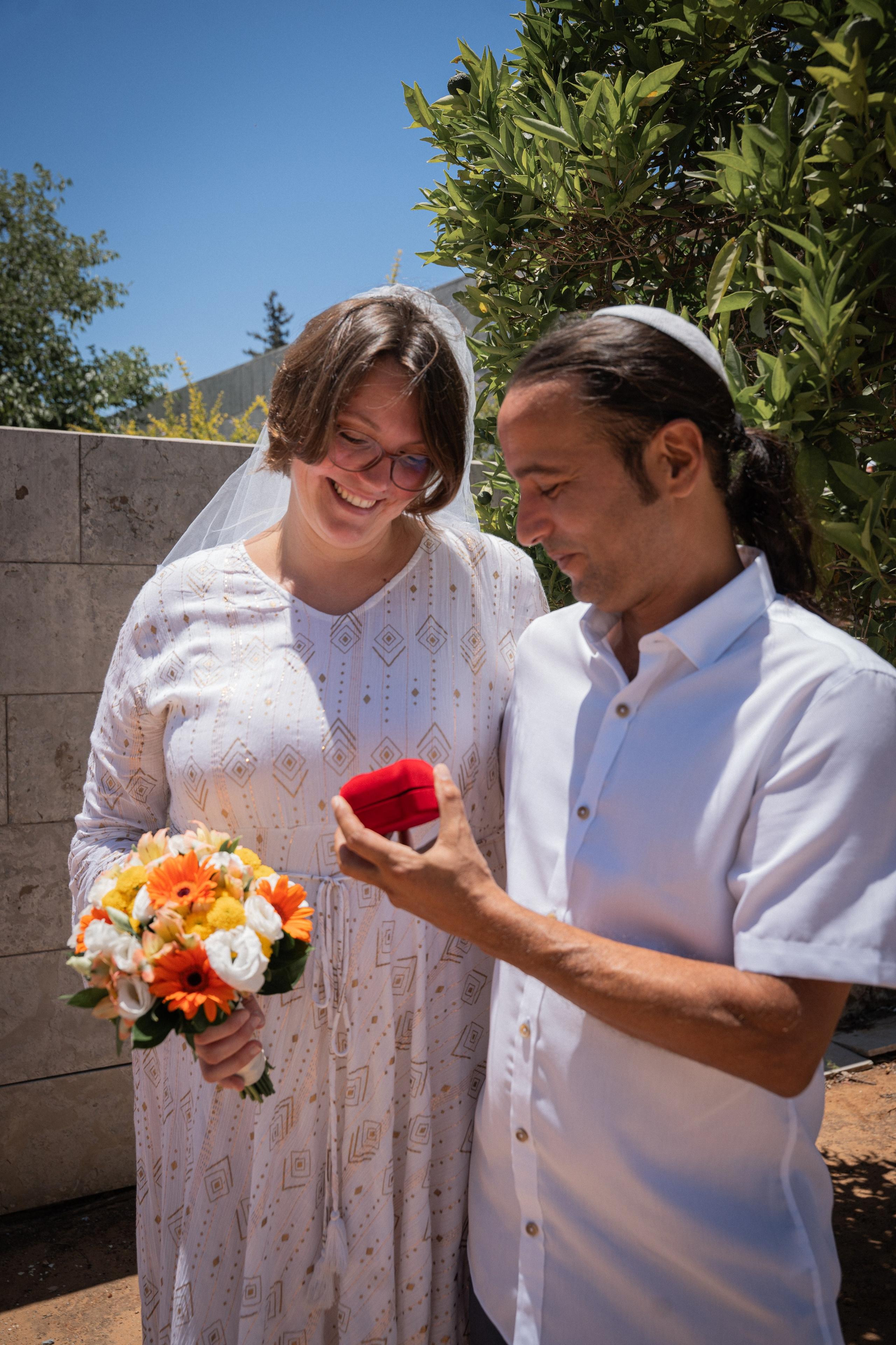 Chuppah of Yael & Raz, Hod Hasharon, July 2026. Divign By Tehilah — Meaningful Graphic Design & Photography
