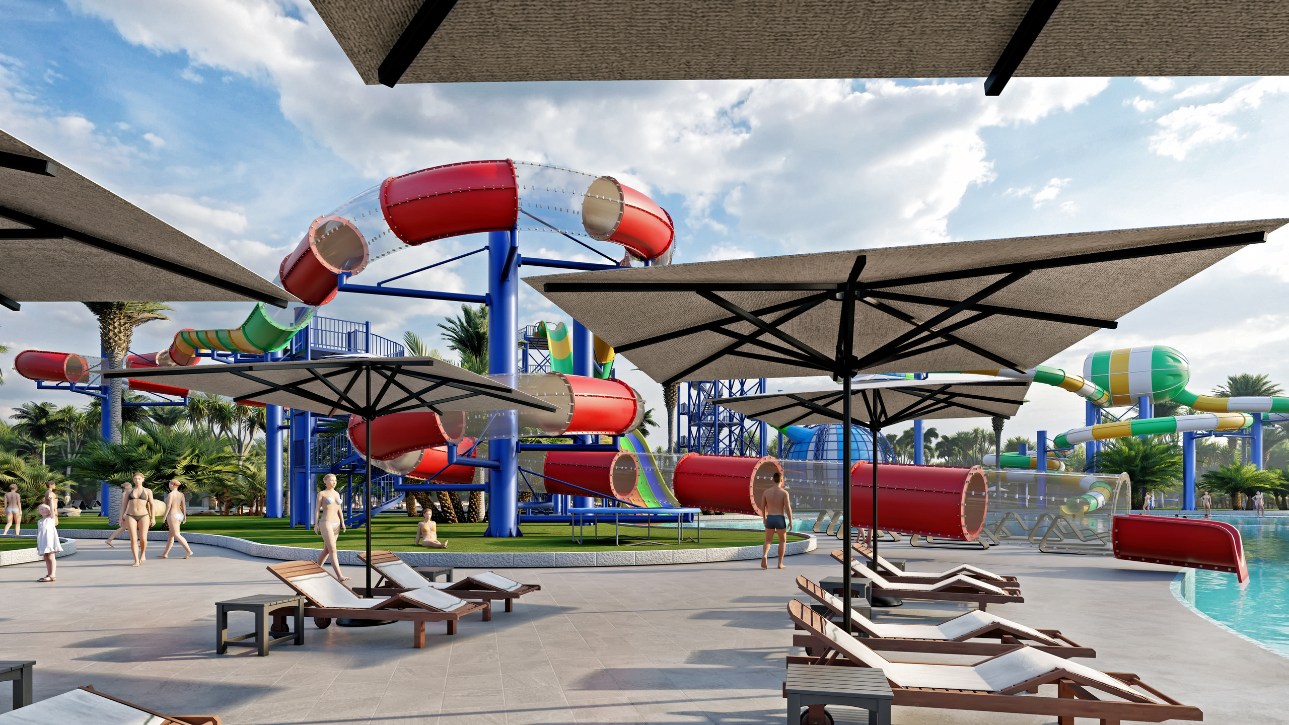 Эскизный проект парка водных развлечений. Разработка и техническое сопровождение архитектурных и дизайн-проектов