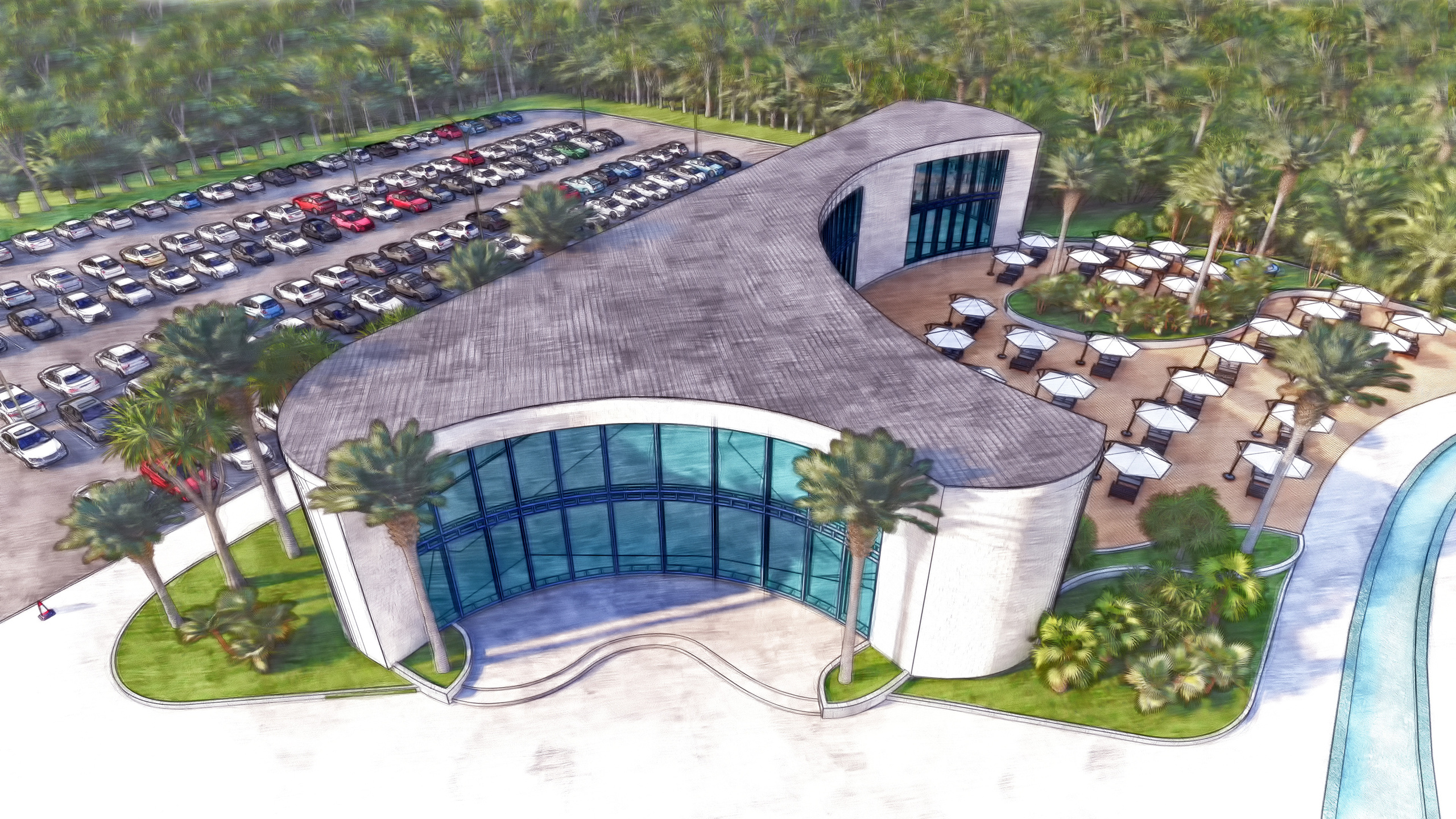 Эскизный проект парка водных развлечений. Разработка и техническое сопровождение архитектурных и дизайн-проектов