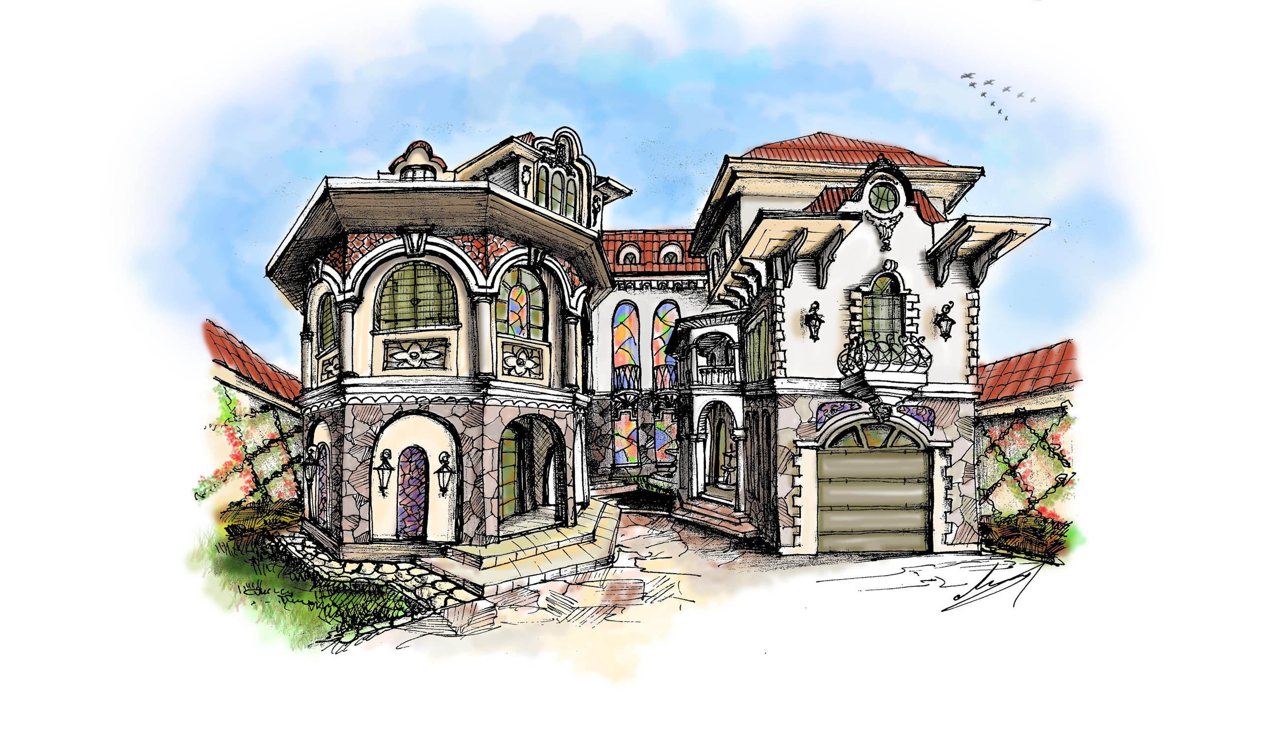 Эскизный проект частного жилого дома. Разработка и техническое сопровождение архитектурных и дизайн-проектов