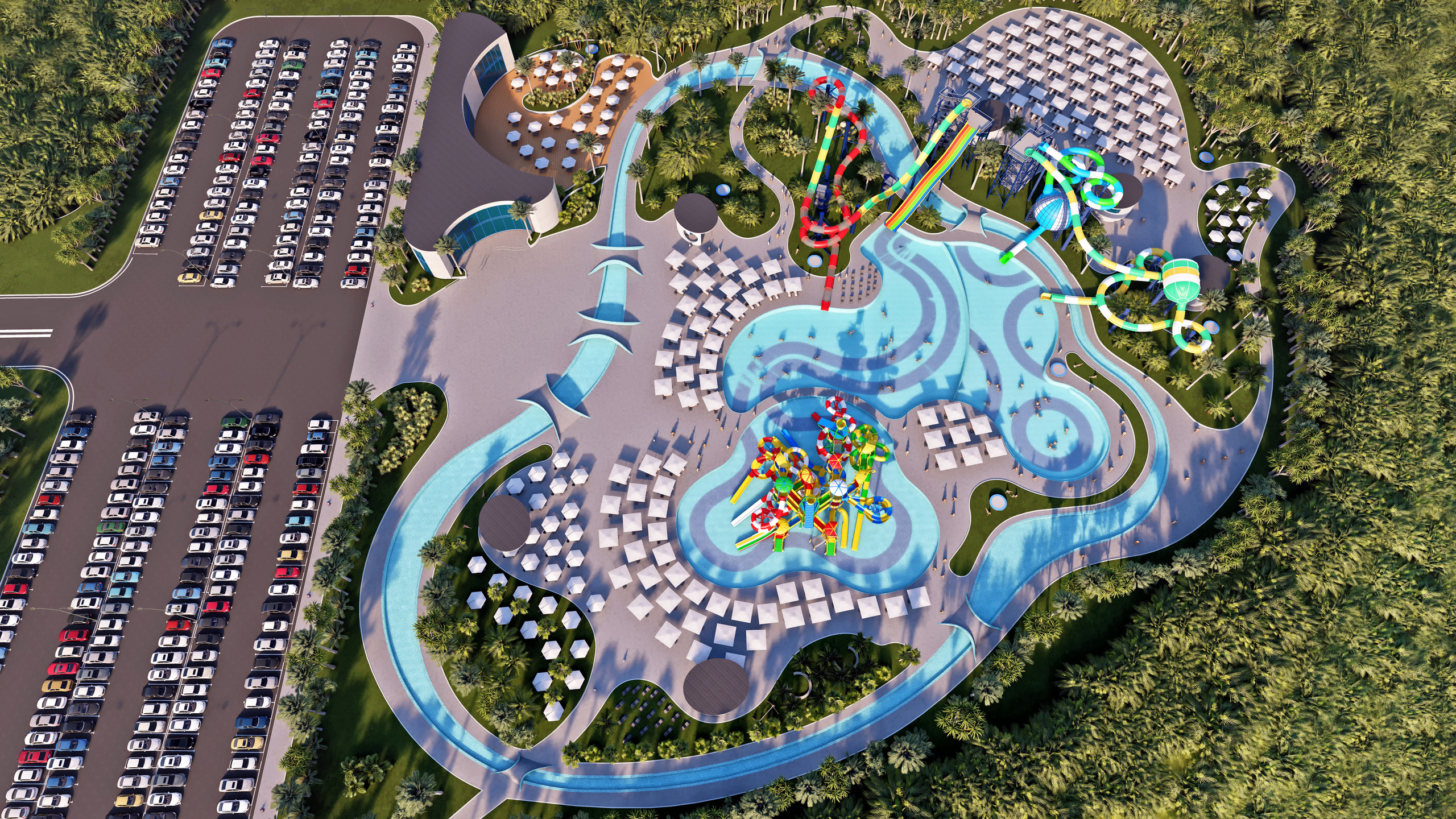 Эскизный проект парка водных развлечений. Разработка и техническое сопровождение архитектурных и дизайн-проектов