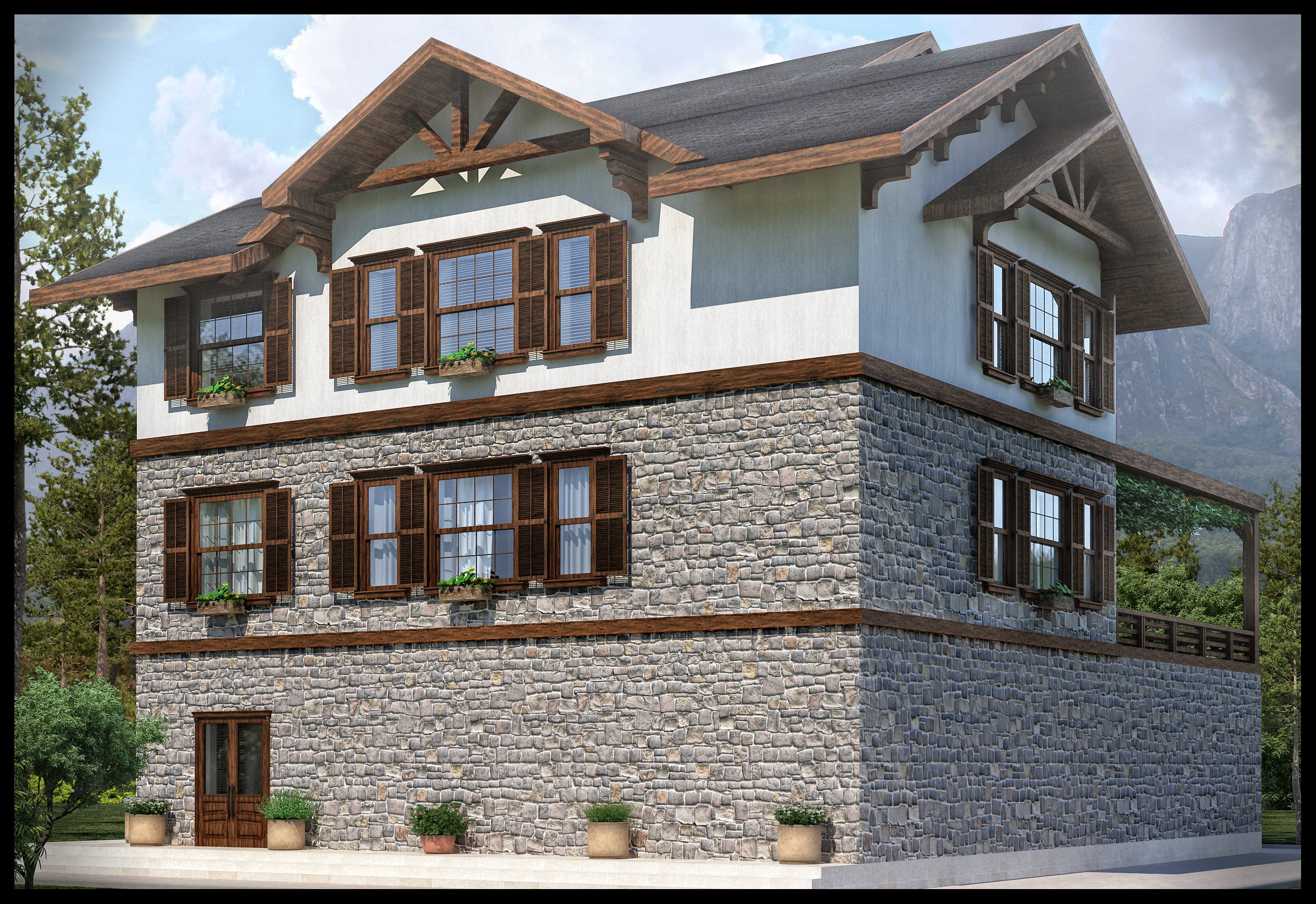 Проект курортно-гостевого комплекса в городе Гусар. Разработка и техническое сопровождение архитектурных и дизайн-проектов