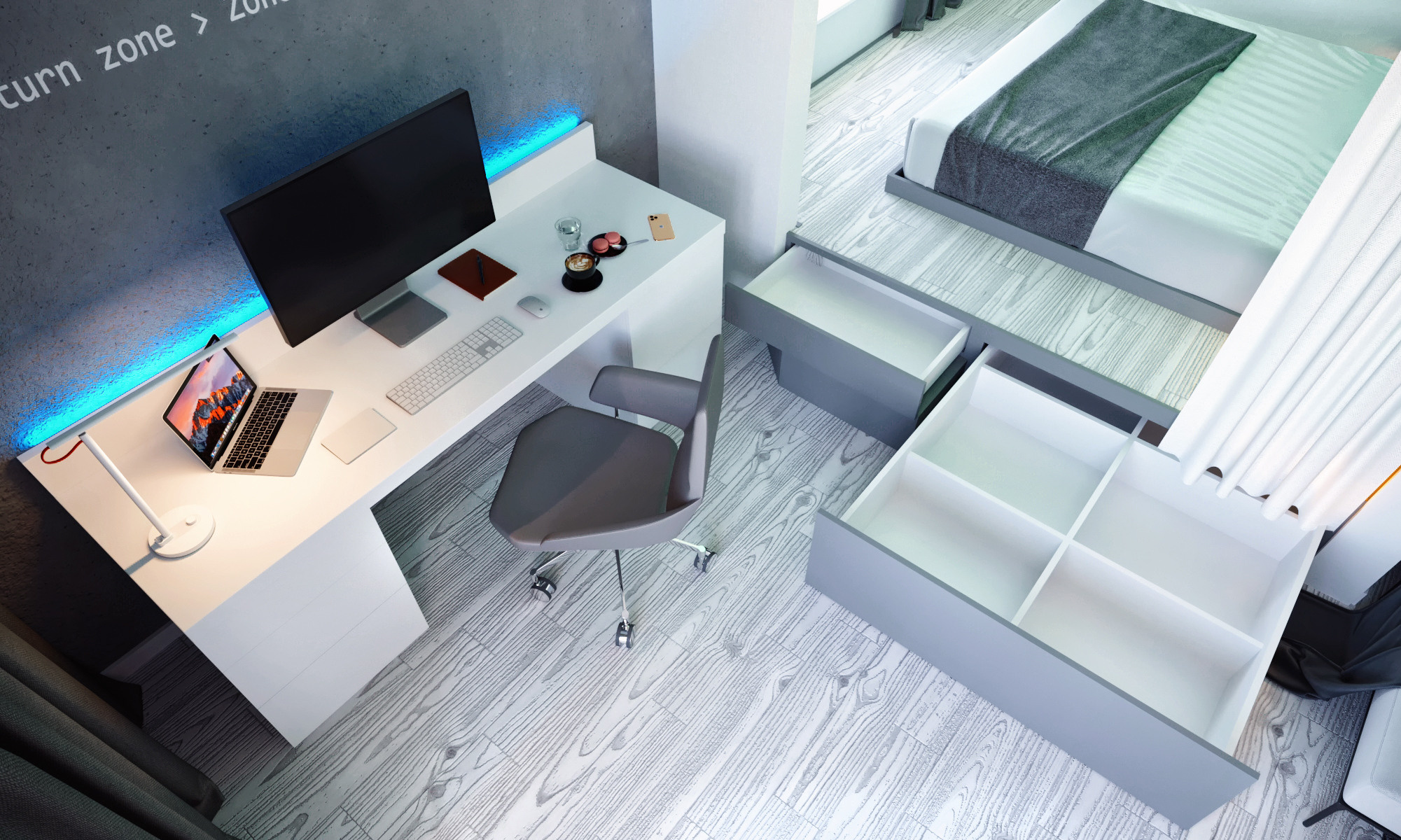 Дизайн — проект квартиры 68 м². Разработка и техническое сопровождение архитектурных и дизайн-проектов