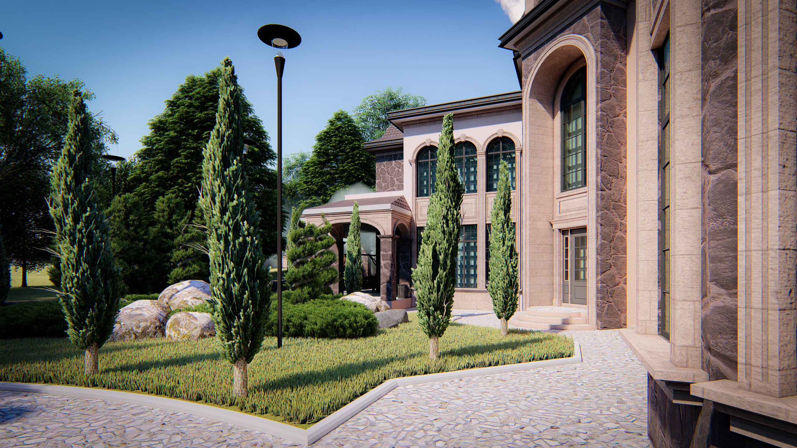 Эскизный проект частного жилого комплекса в городе Губа. Разработка и техническое сопровождение архитектурных и дизайн-проектов