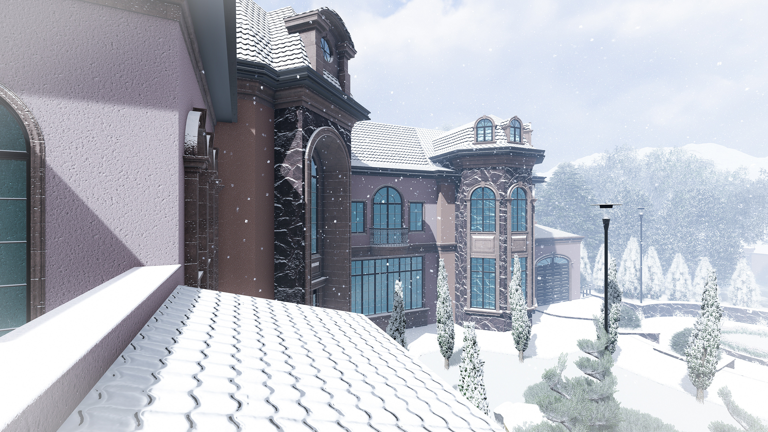 Эскизный проект частного жилого комплекса в городе Губа. Разработка и техническое сопровождение архитектурных и дизайн-проектов