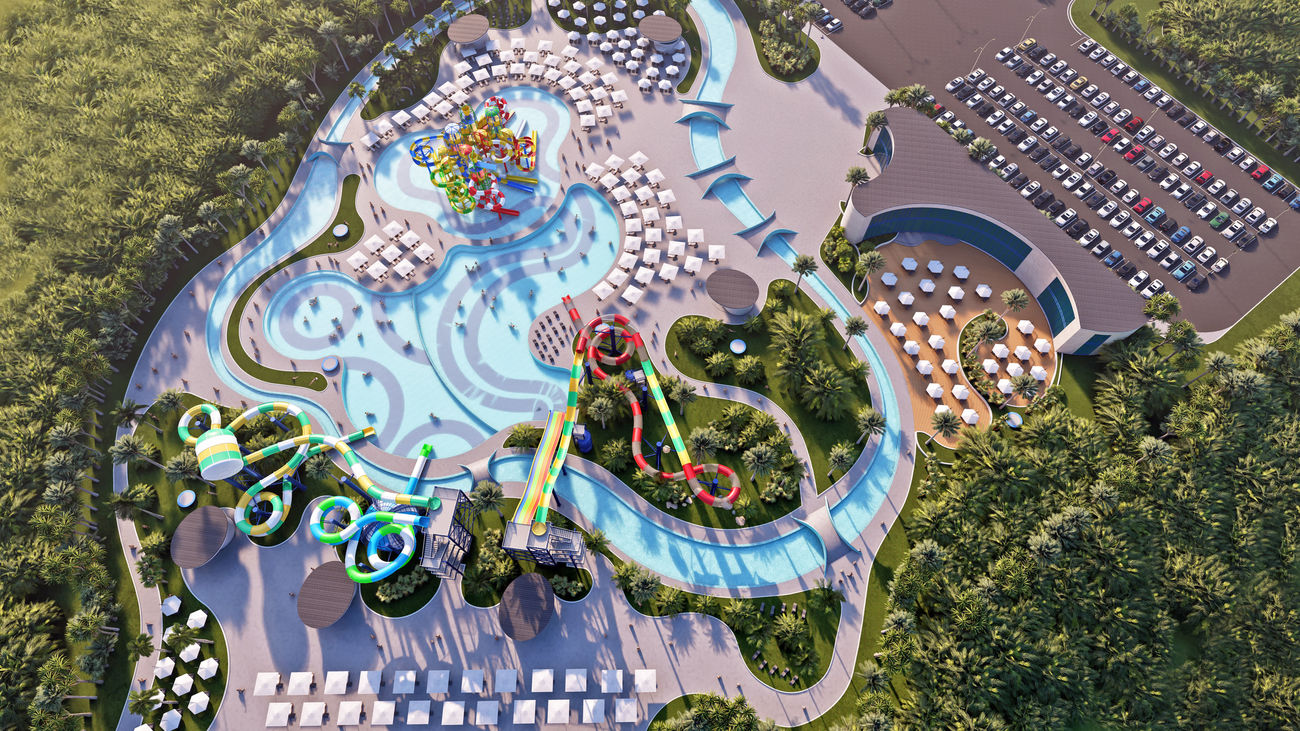 Эскизный проект парка водных развлечений. Разработка и техническое сопровождение архитектурных и дизайн-проектов