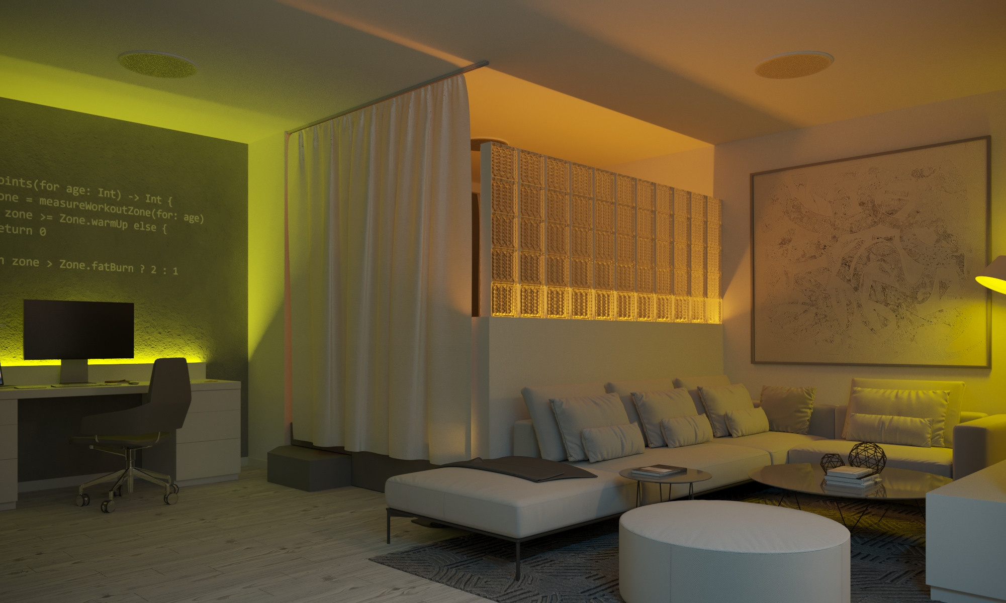 Дизайн — проект квартиры 68 м². Разработка и техническое сопровождение архитектурных и дизайн-проектов