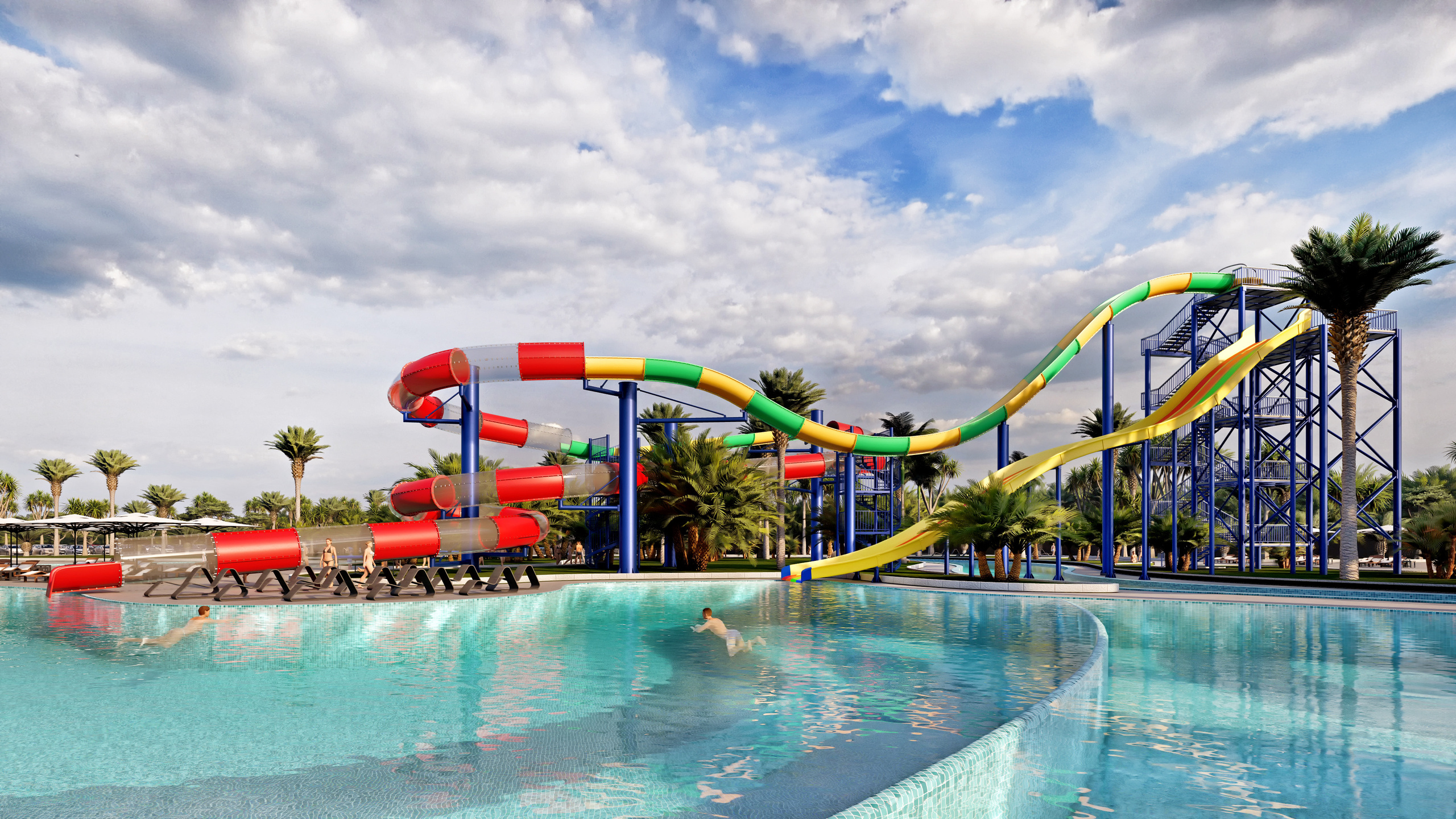 Эскизный проект парка водных развлечений. Разработка и техническое сопровождение архитектурных и дизайн-проектов