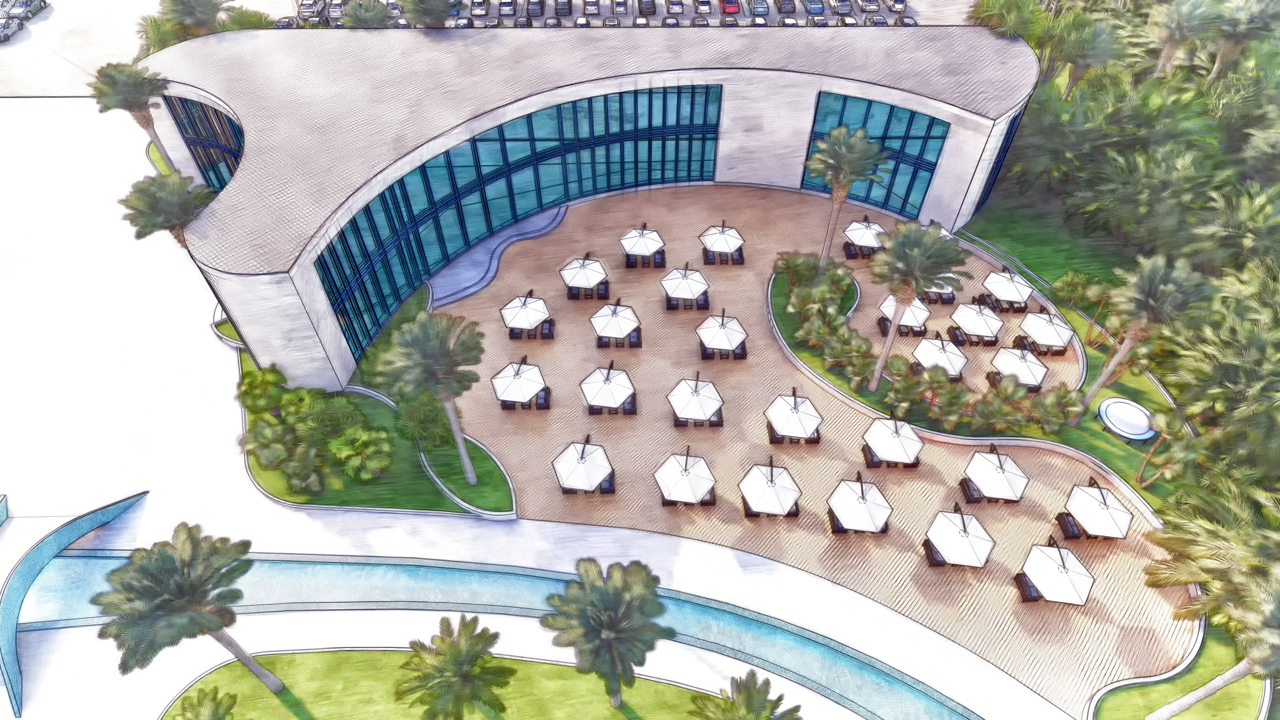 Эскизный проект парка водных развлечений. Разработка и техническое сопровождение архитектурных и дизайн-проектов