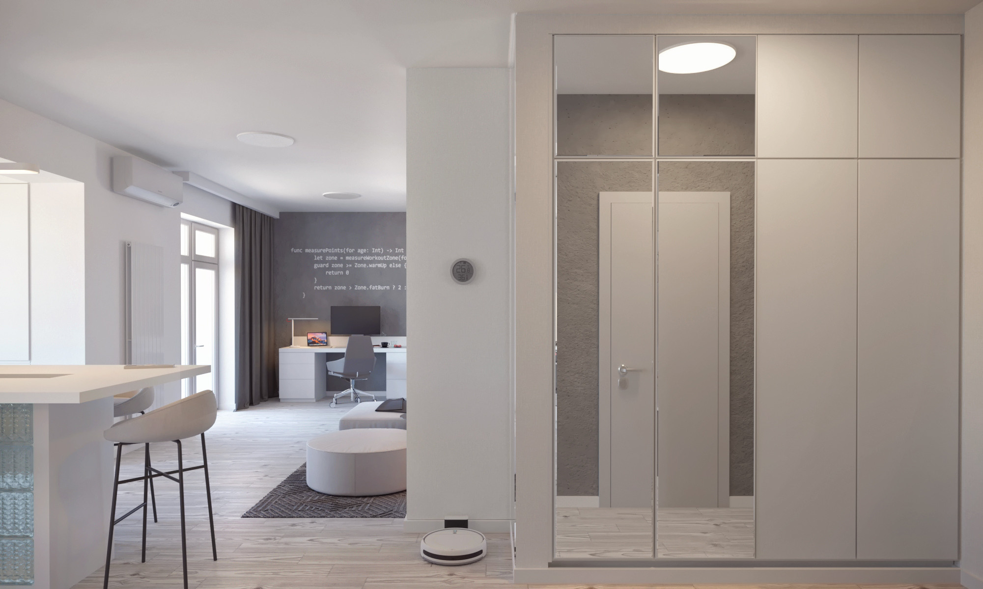 Дизайн — проект квартиры 68 м². Разработка и техническое сопровождение архитектурных и дизайн-проектов