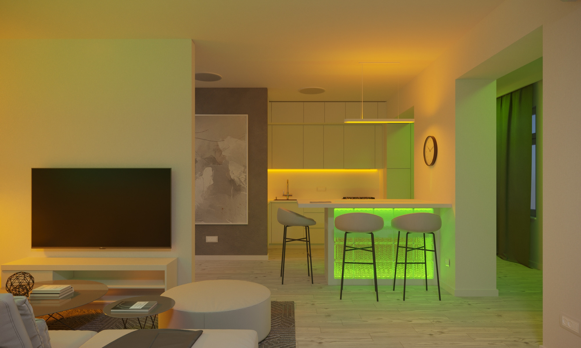 Дизайн — проект квартиры 68 м². Разработка и техническое сопровождение архитектурных и дизайн-проектов