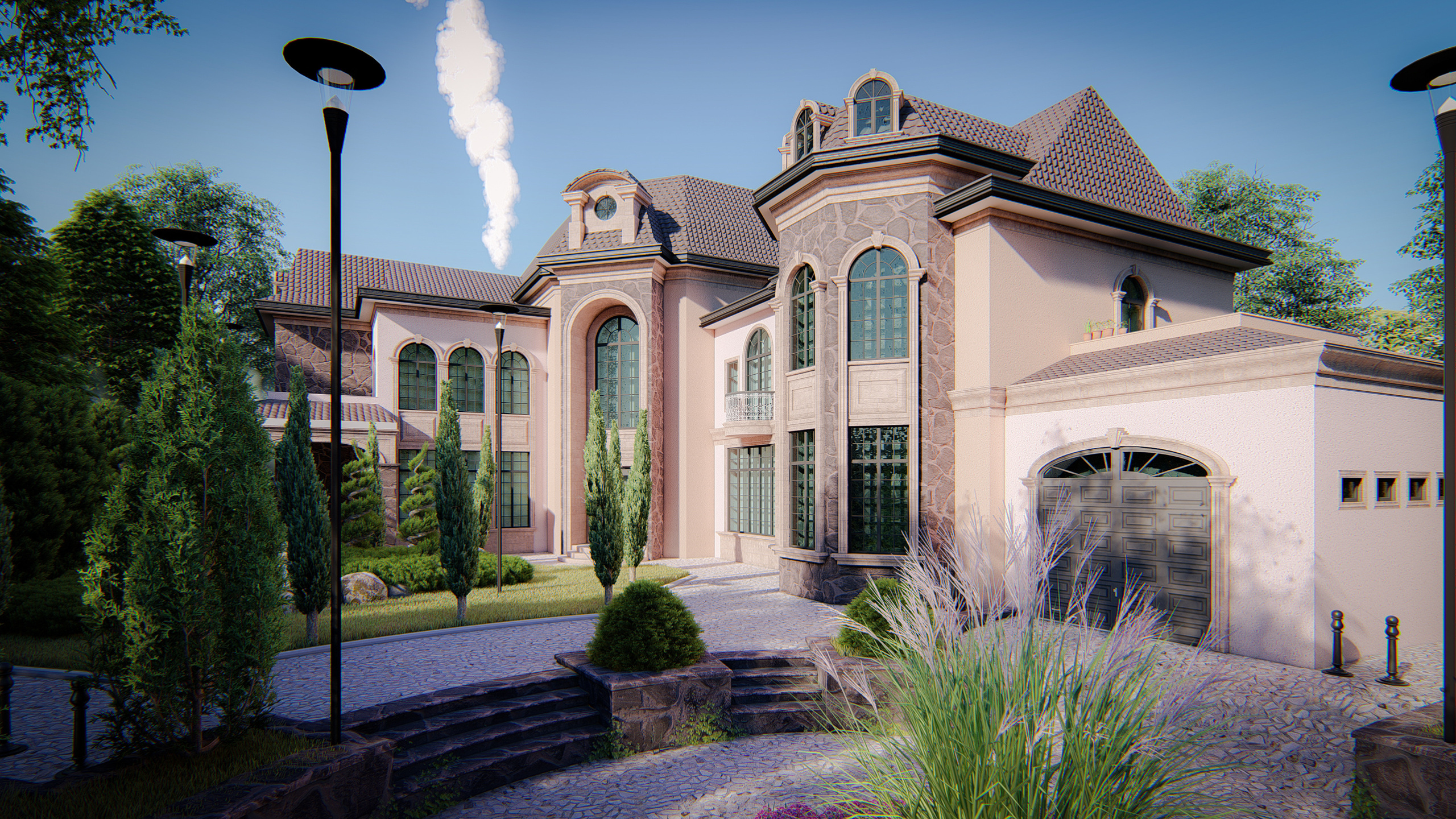 Эскизный проект частного жилого комплекса в городе Губа. Разработка и техническое сопровождение архитектурных и дизайн-проектов