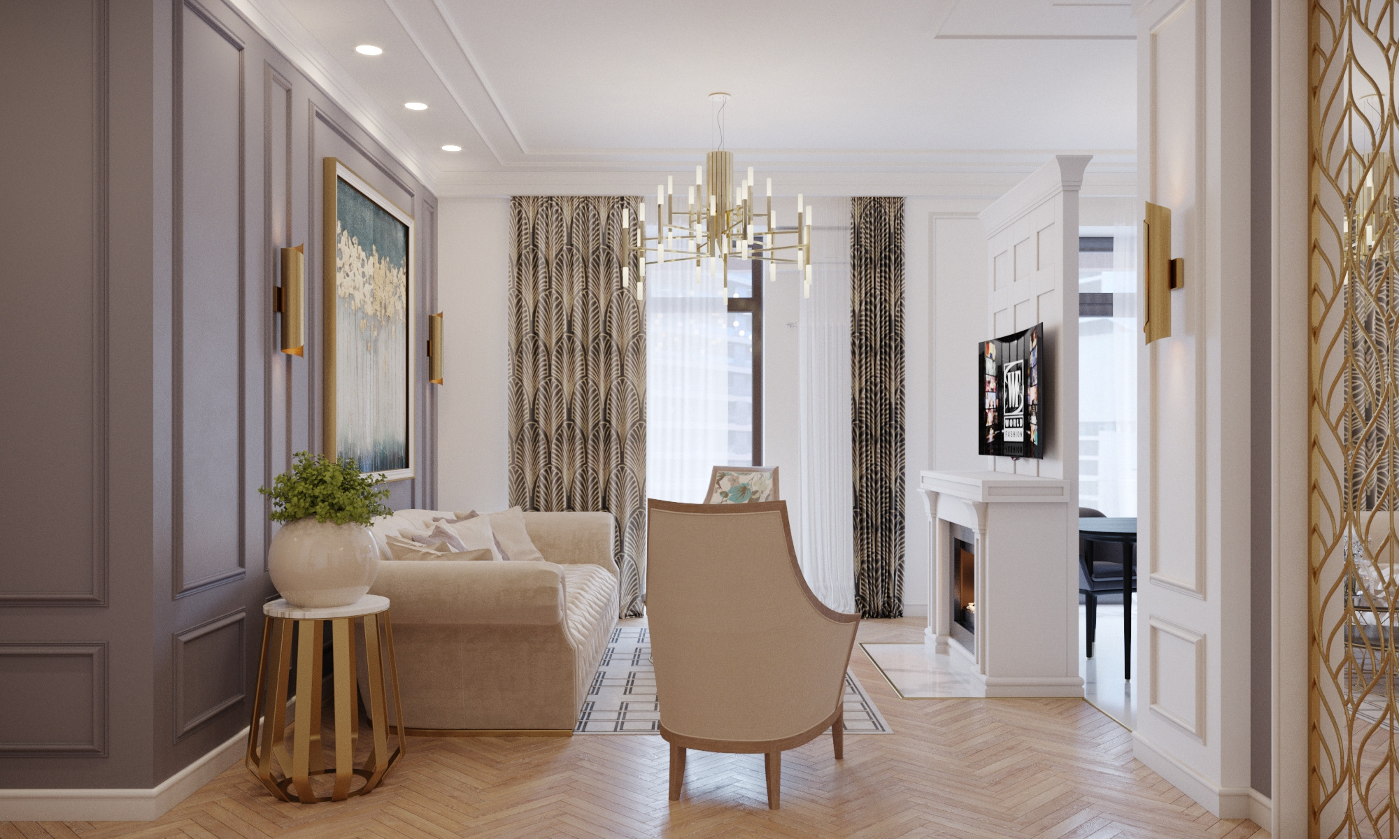 Дизайн — проект квартиры 110 м². Разработка и техническое сопровождение архитектурных и дизайн-проектов