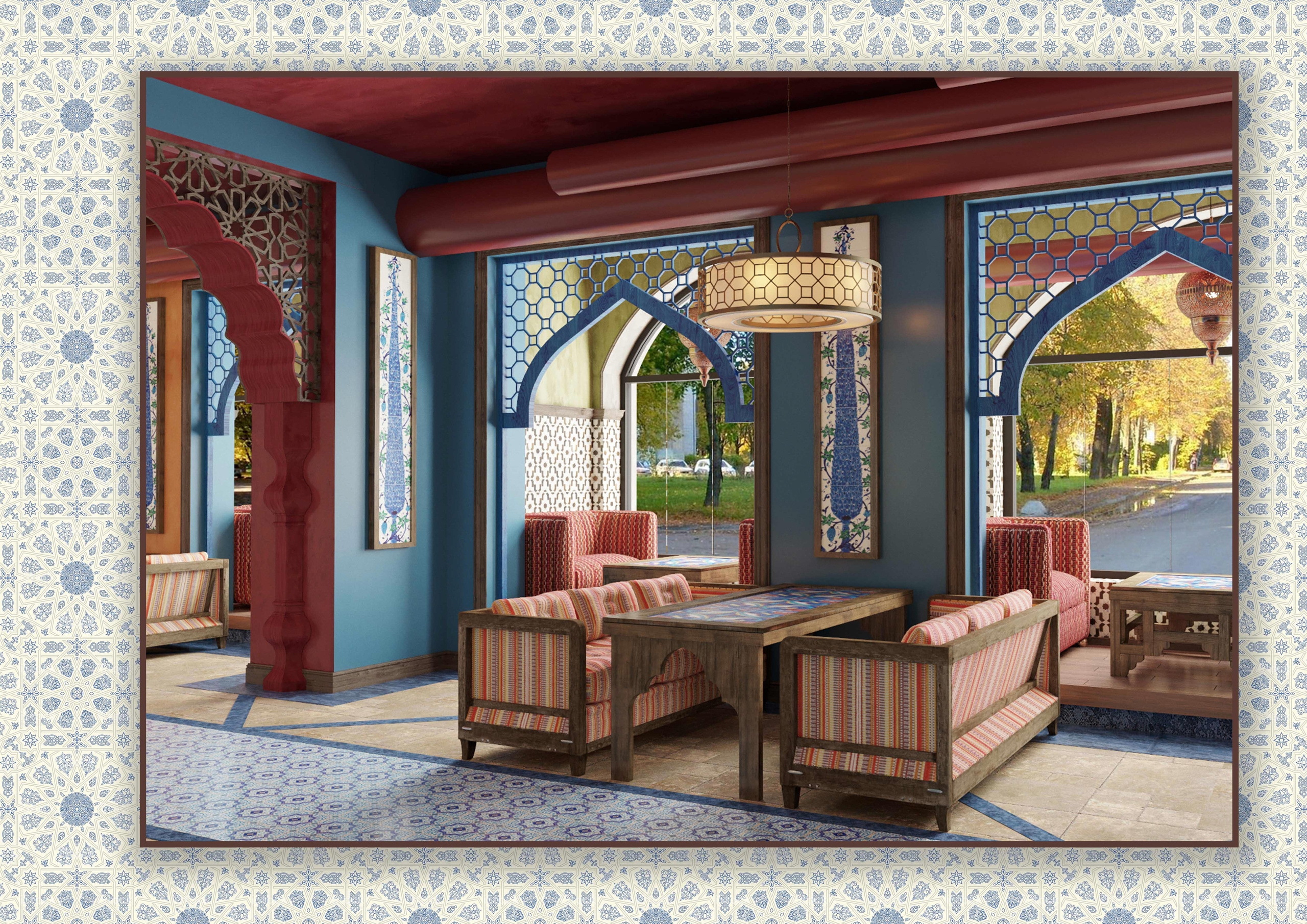 Дизайн — проект чайного дома «MUSKAT». Разработка и техническое сопровождение архитектурных и дизайн-проектов