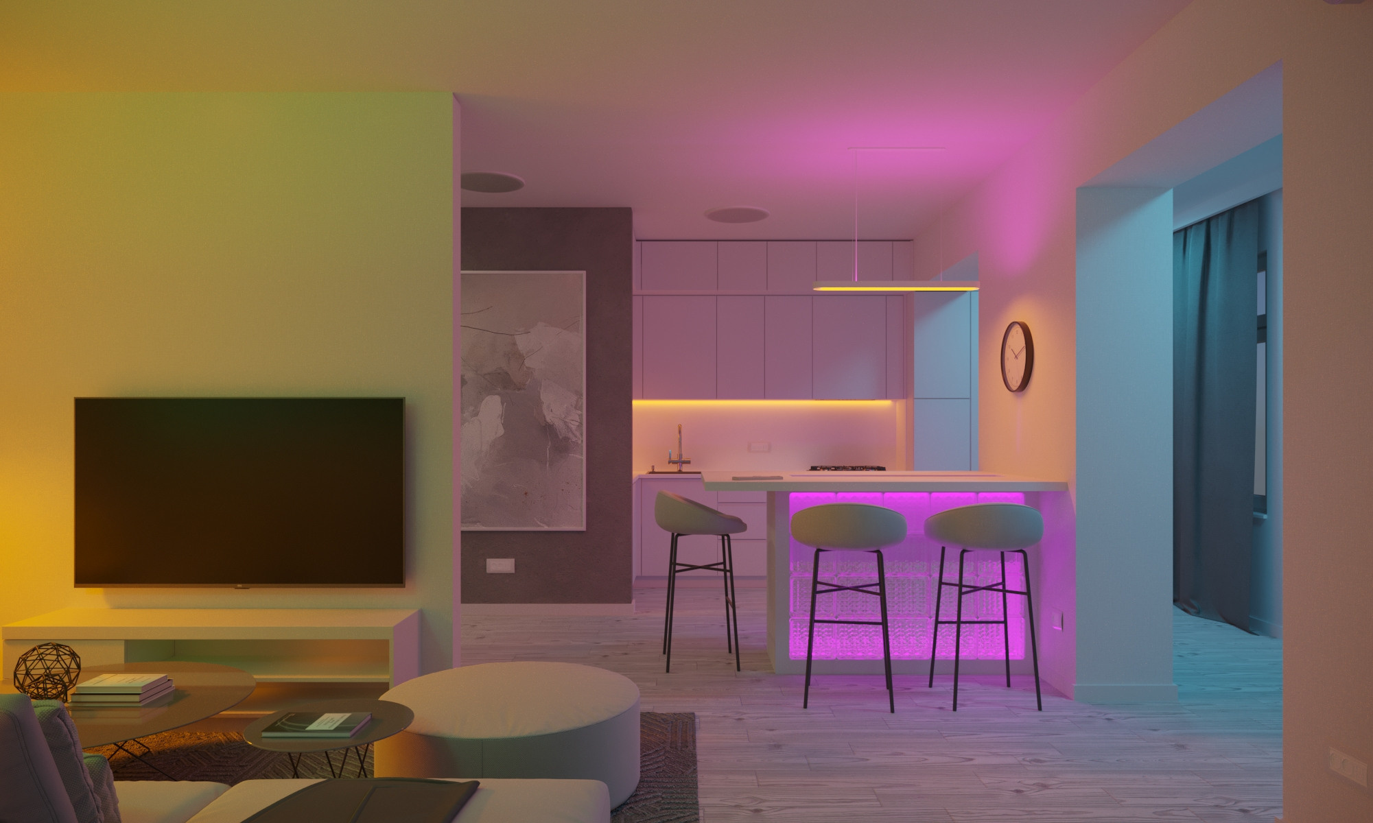 Дизайн — проект квартиры 68 м². Разработка и техническое сопровождение архитектурных и дизайн-проектов