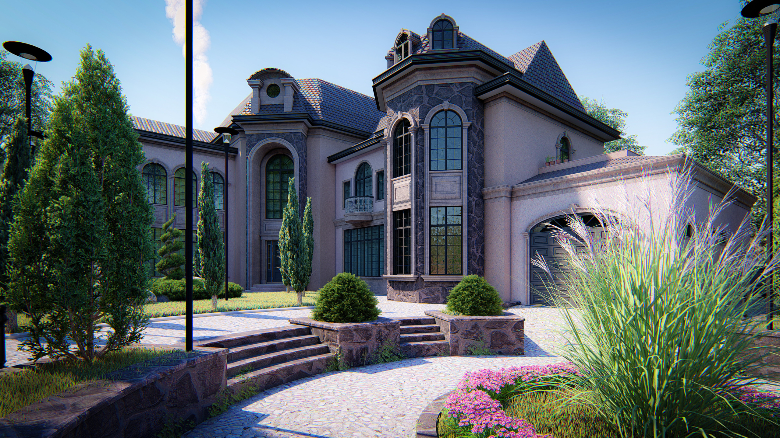 Эскизный проект частного жилого комплекса в городе Губа. Разработка и техническое сопровождение архитектурных и дизайн-проектов