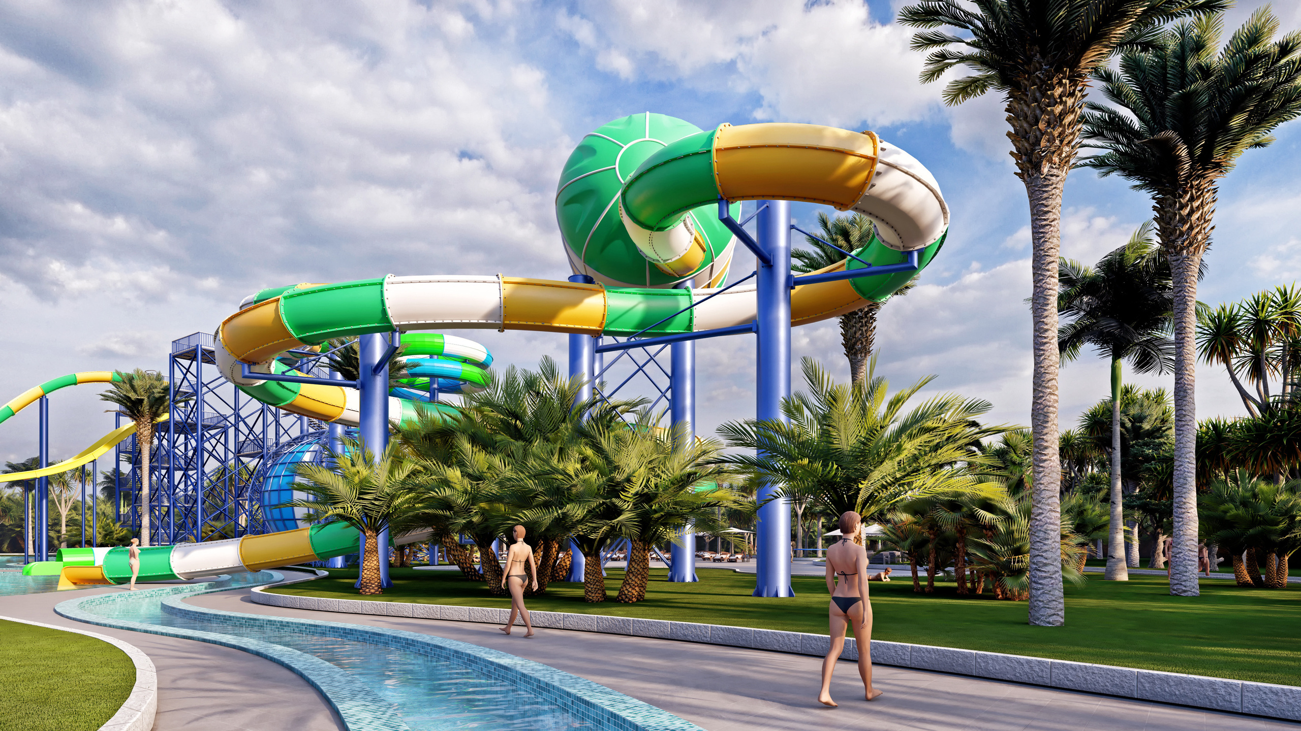 Эскизный проект парка водных развлечений. Разработка и техническое сопровождение архитектурных и дизайн-проектов