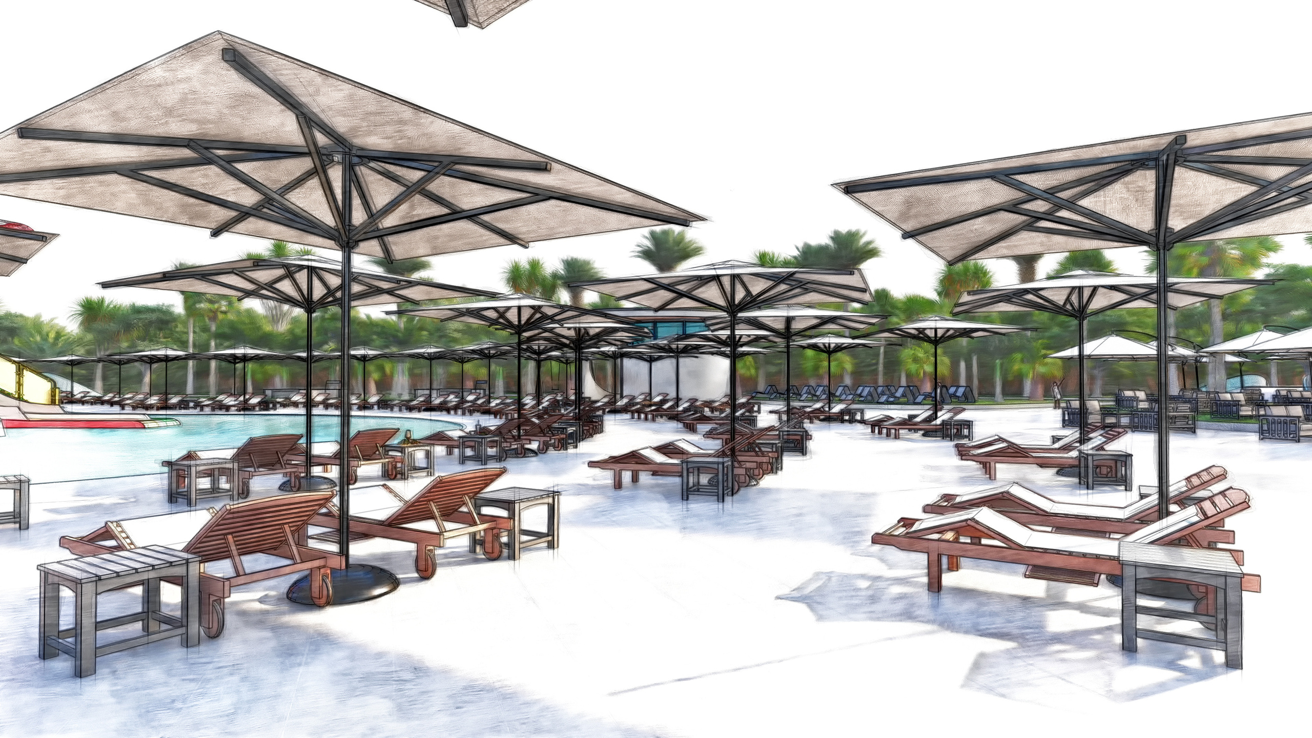 Эскизный проект парка водных развлечений. Разработка и техническое сопровождение архитектурных и дизайн-проектов