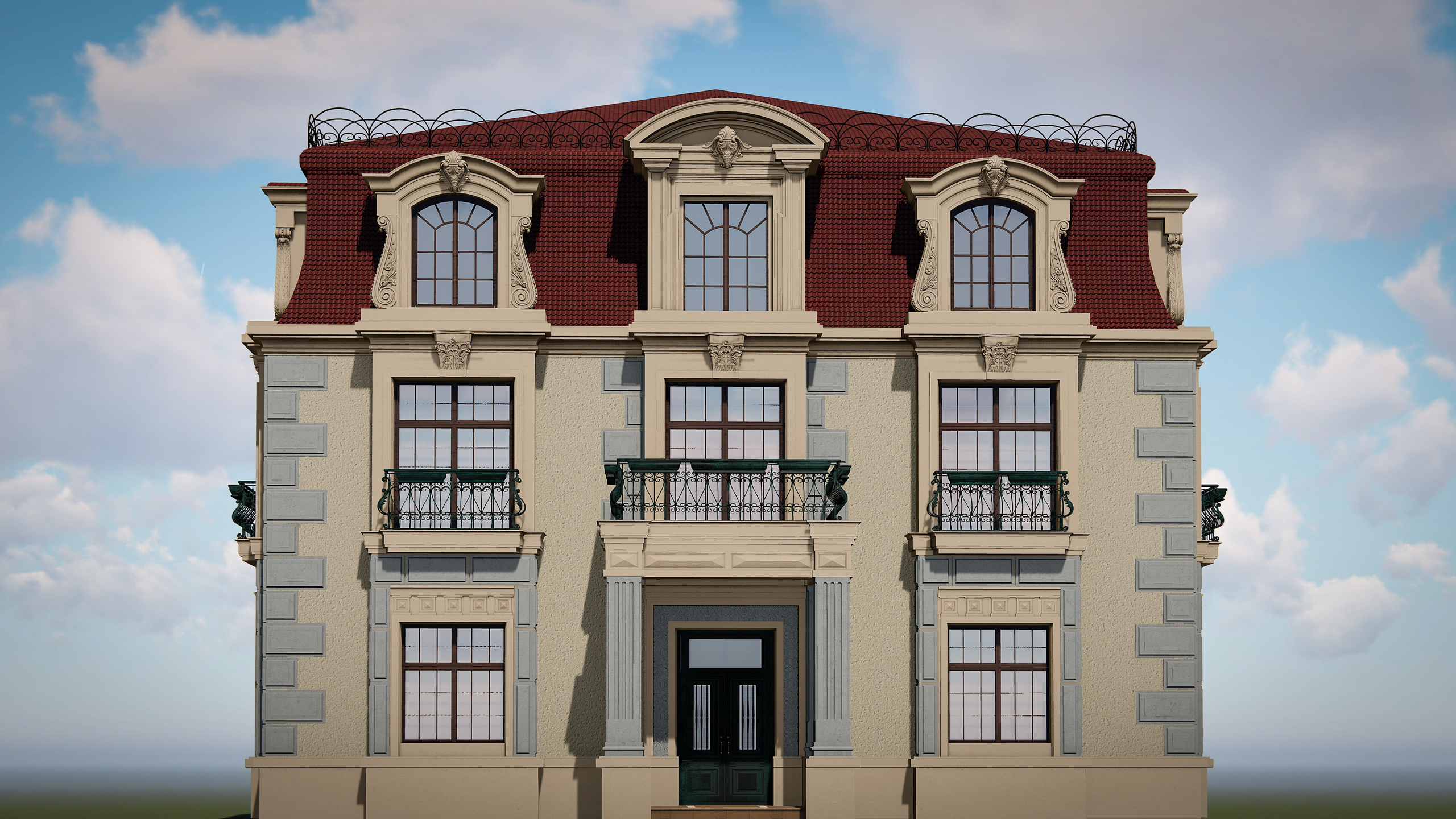 Проект частного жилого комплекса в городе Шамкир. Разработка и техническое сопровождение архитектурных и дизайн-проектов