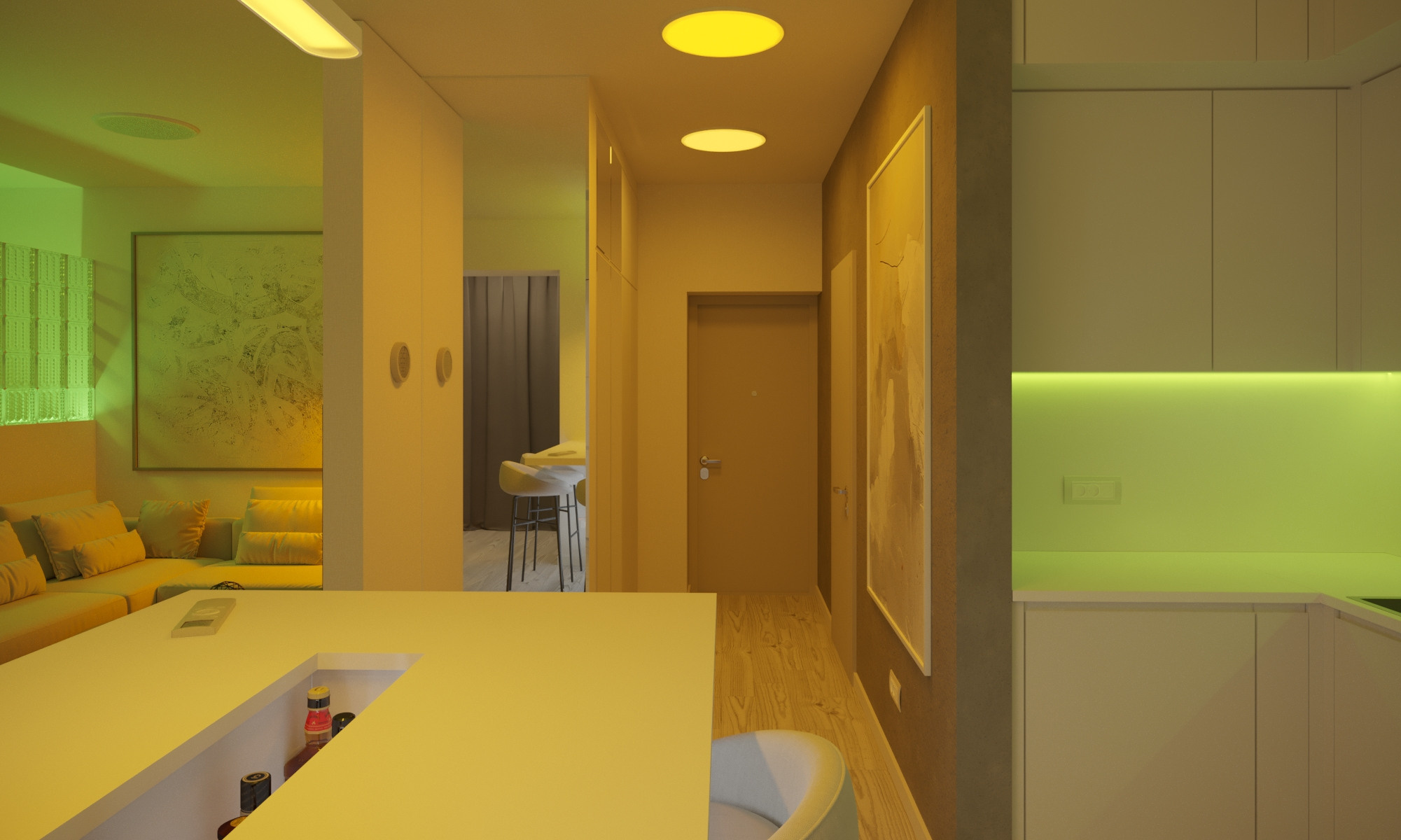 Дизайн — проект квартиры 68 м². Разработка и техническое сопровождение архитектурных и дизайн-проектов