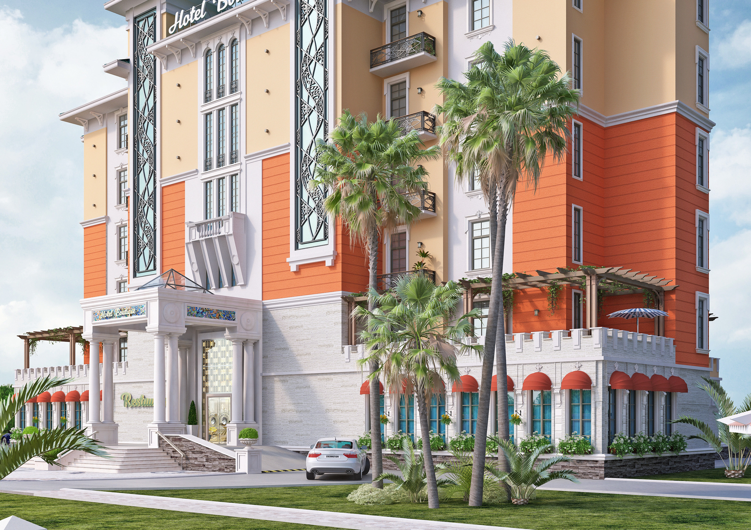 Эскизный проект гостинично-туристического комплекса. Разработка и техническое сопровождение архитектурных и дизайн-проектов