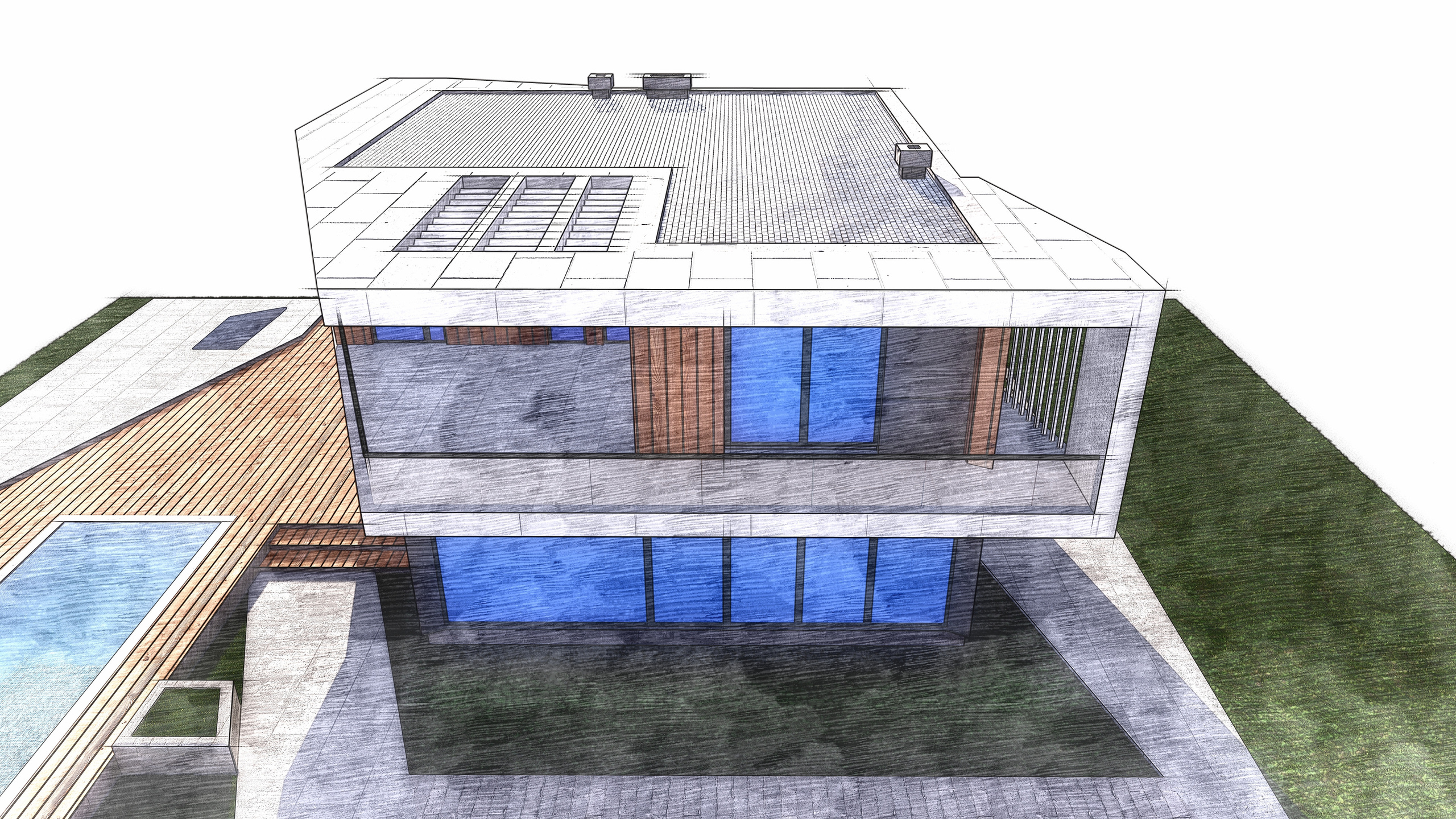Проект частного дома в посёлке Шувялан. Разработка и техническое сопровождение архитектурных и дизайн-проектов