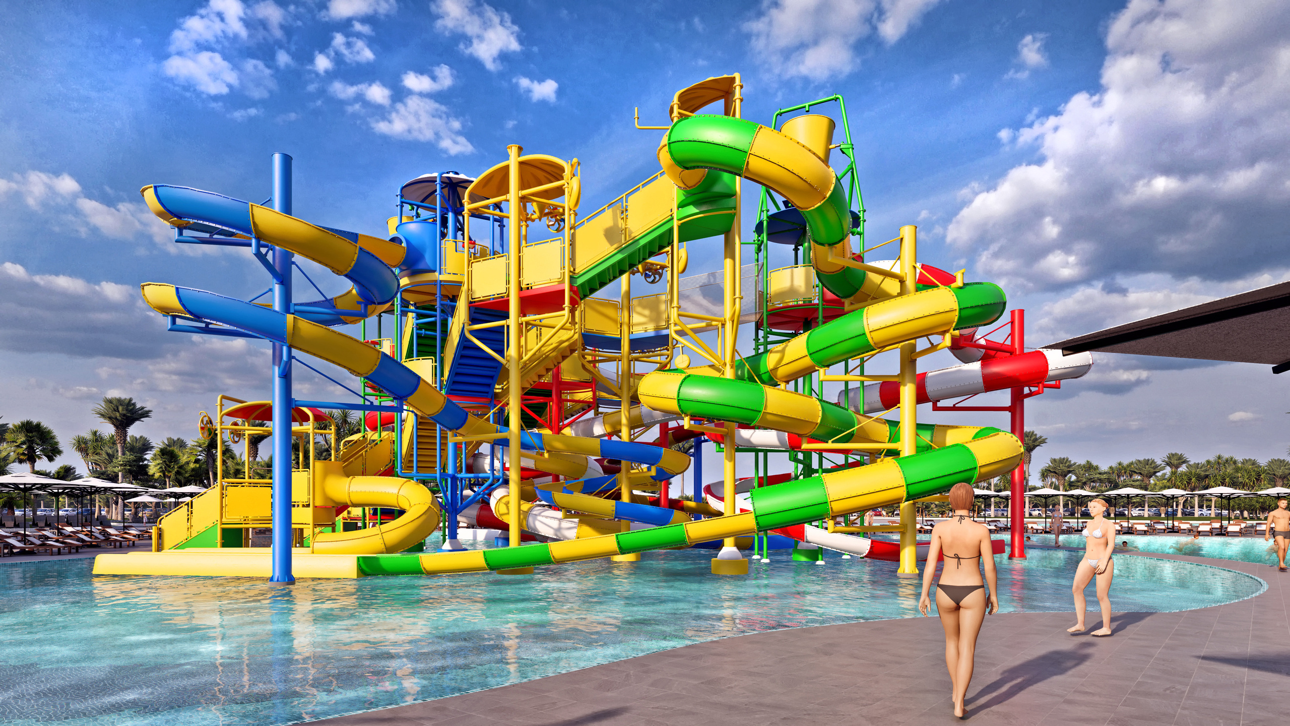 Эскизный проект парка водных развлечений. Разработка и техническое сопровождение архитектурных и дизайн-проектов