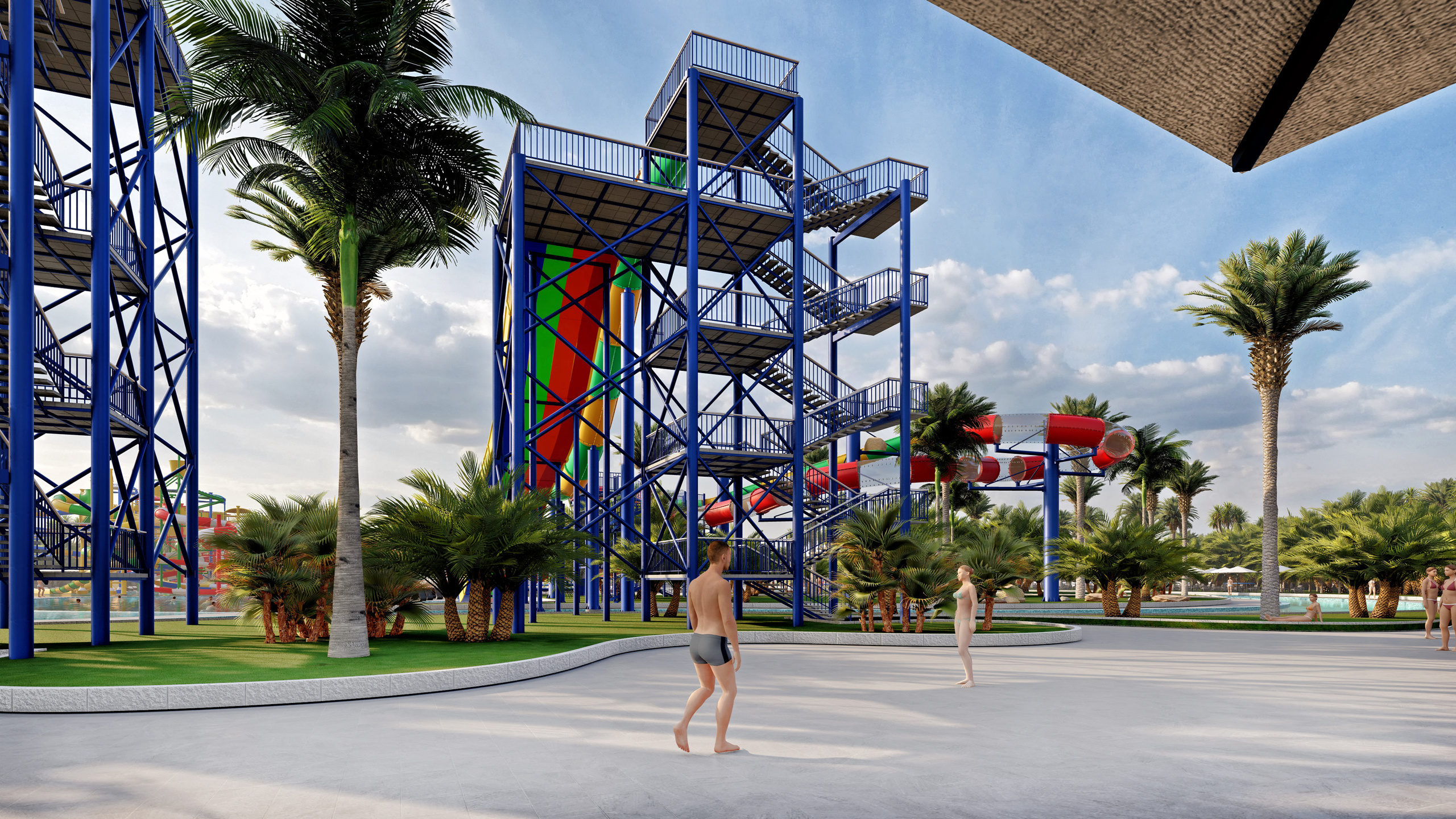 Эскизный проект парка водных развлечений. Разработка и техническое сопровождение архитектурных и дизайн-проектов