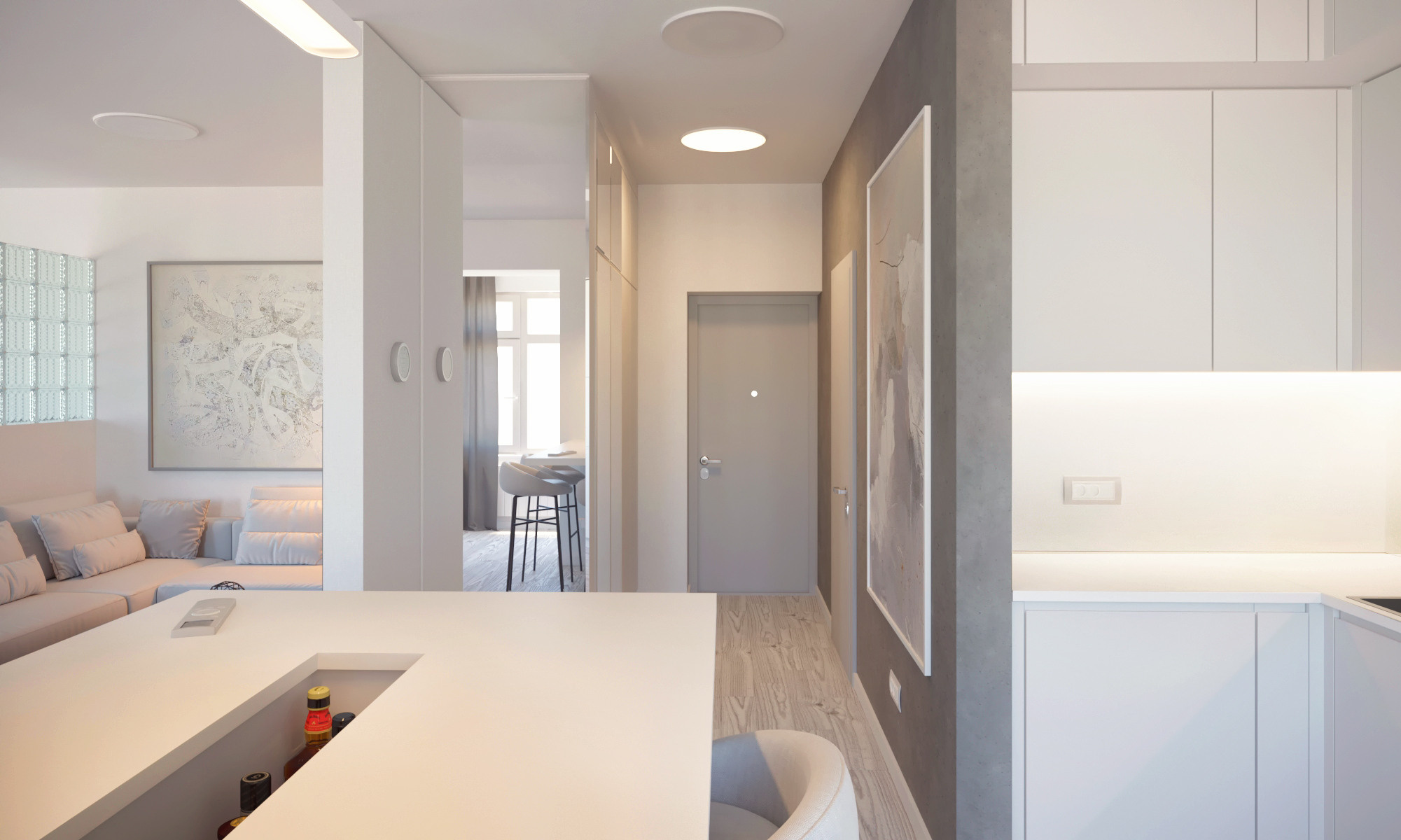 Дизайн — проект квартиры 68 м². Разработка и техническое сопровождение архитектурных и дизайн-проектов