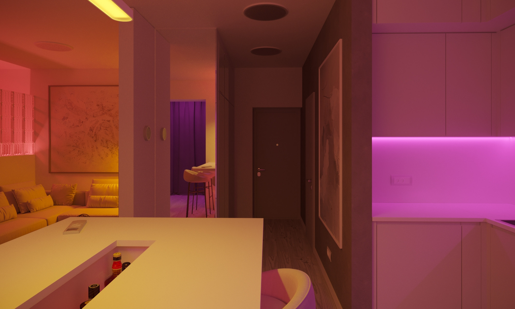 Дизайн — проект квартиры 68 м². Разработка и техническое сопровождение архитектурных и дизайн-проектов