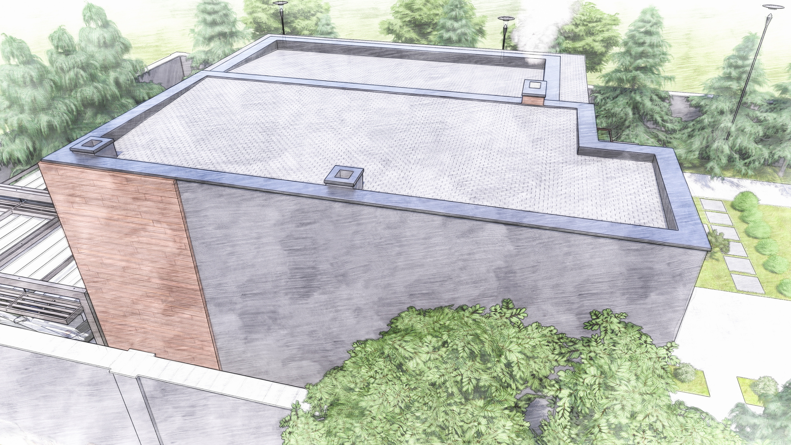 Проект частного дома в посёлке Мардакан. Разработка и техническое сопровождение архитектурных и дизайн-проектов